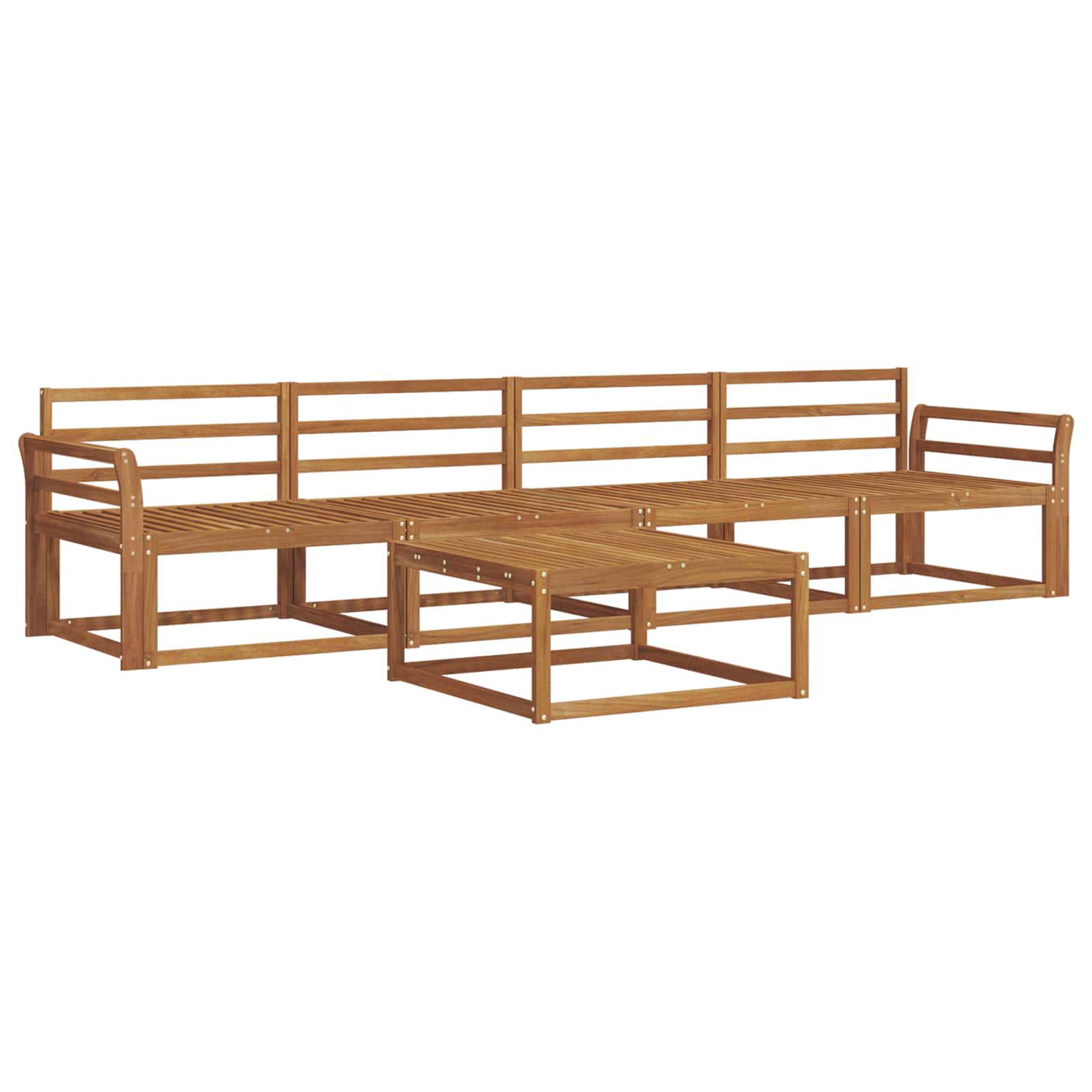 Outdoor-Sofagarnitur 5 pcs Natur Massivholz Akazie