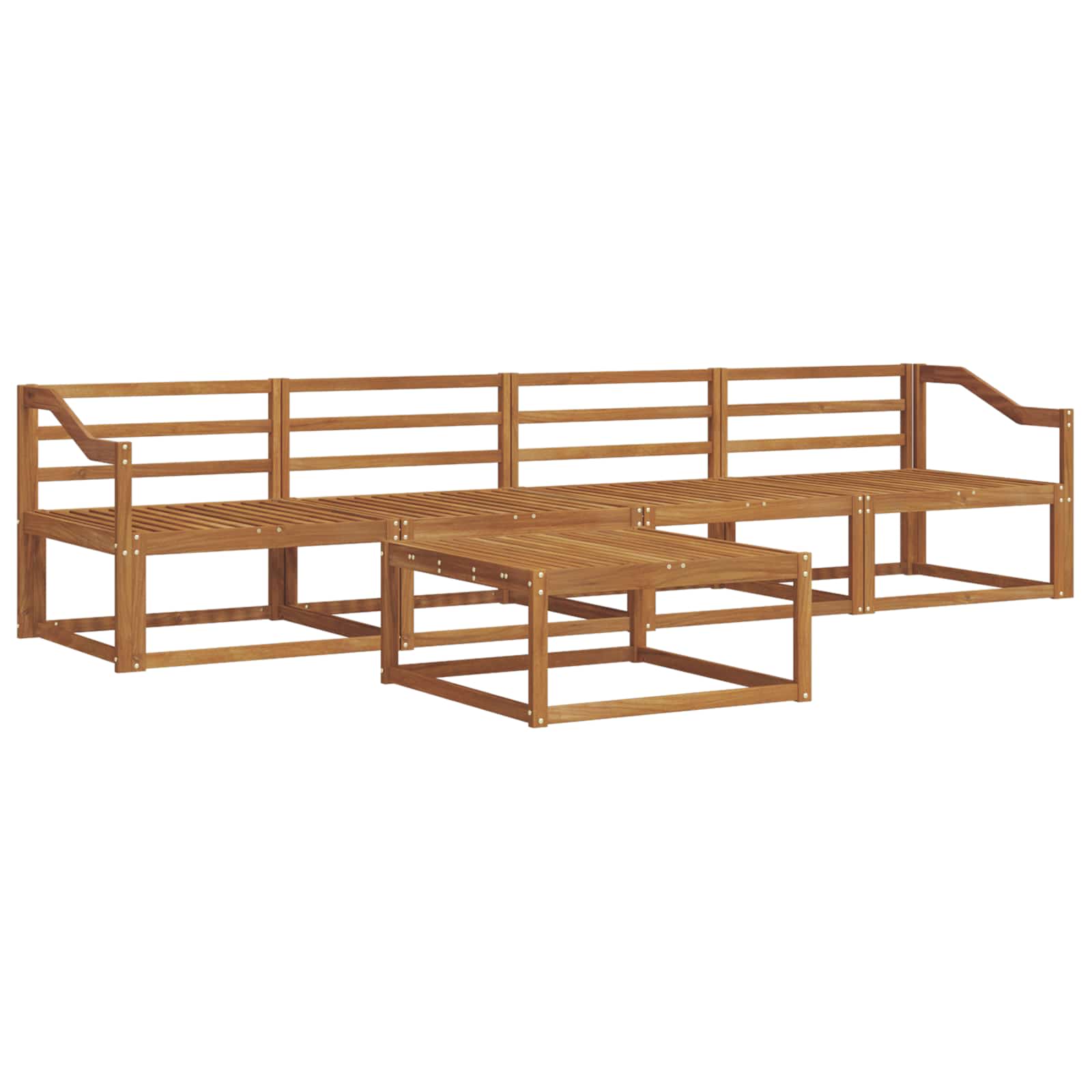 Outdoor-Sofagarnitur 5 pcs Natur Massivholz Akazie