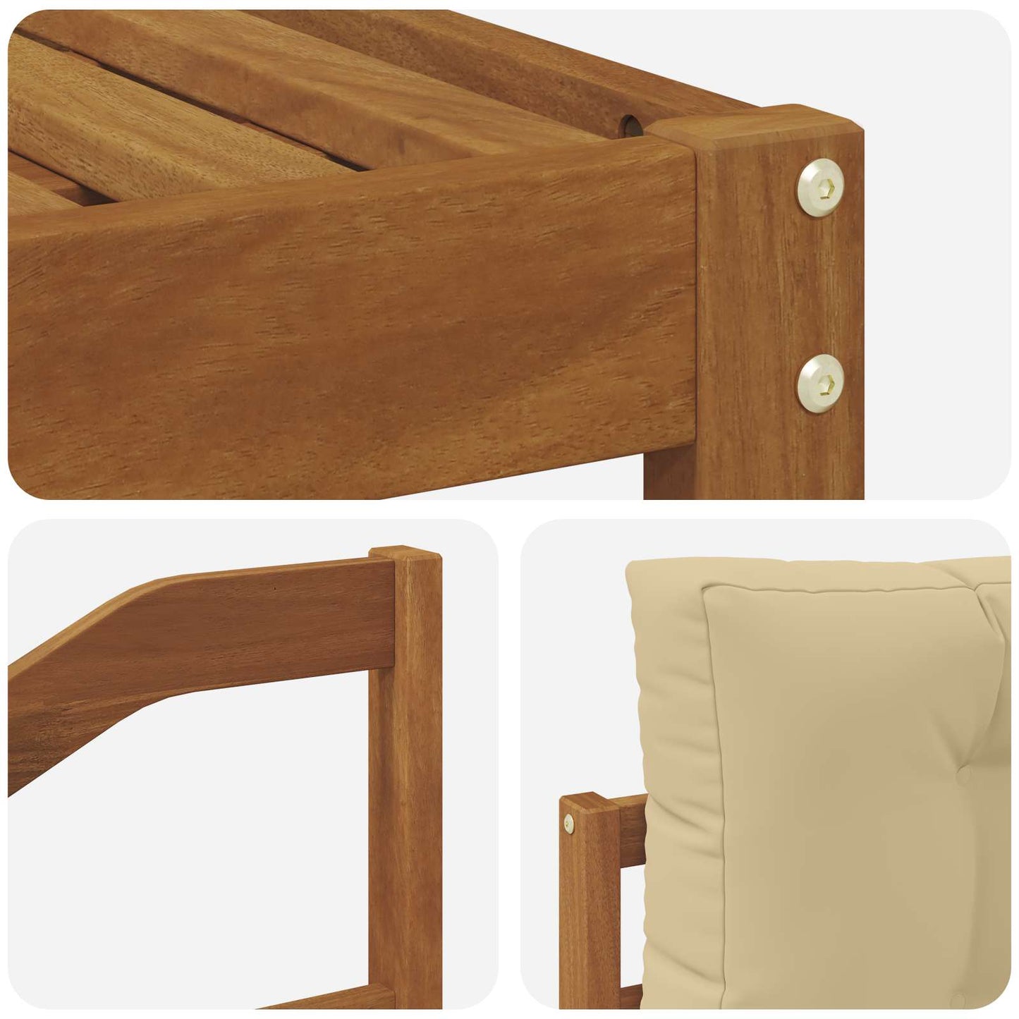 Outdoor-Sofagarnitur mit Kissen 5 pcs Natur und Beige