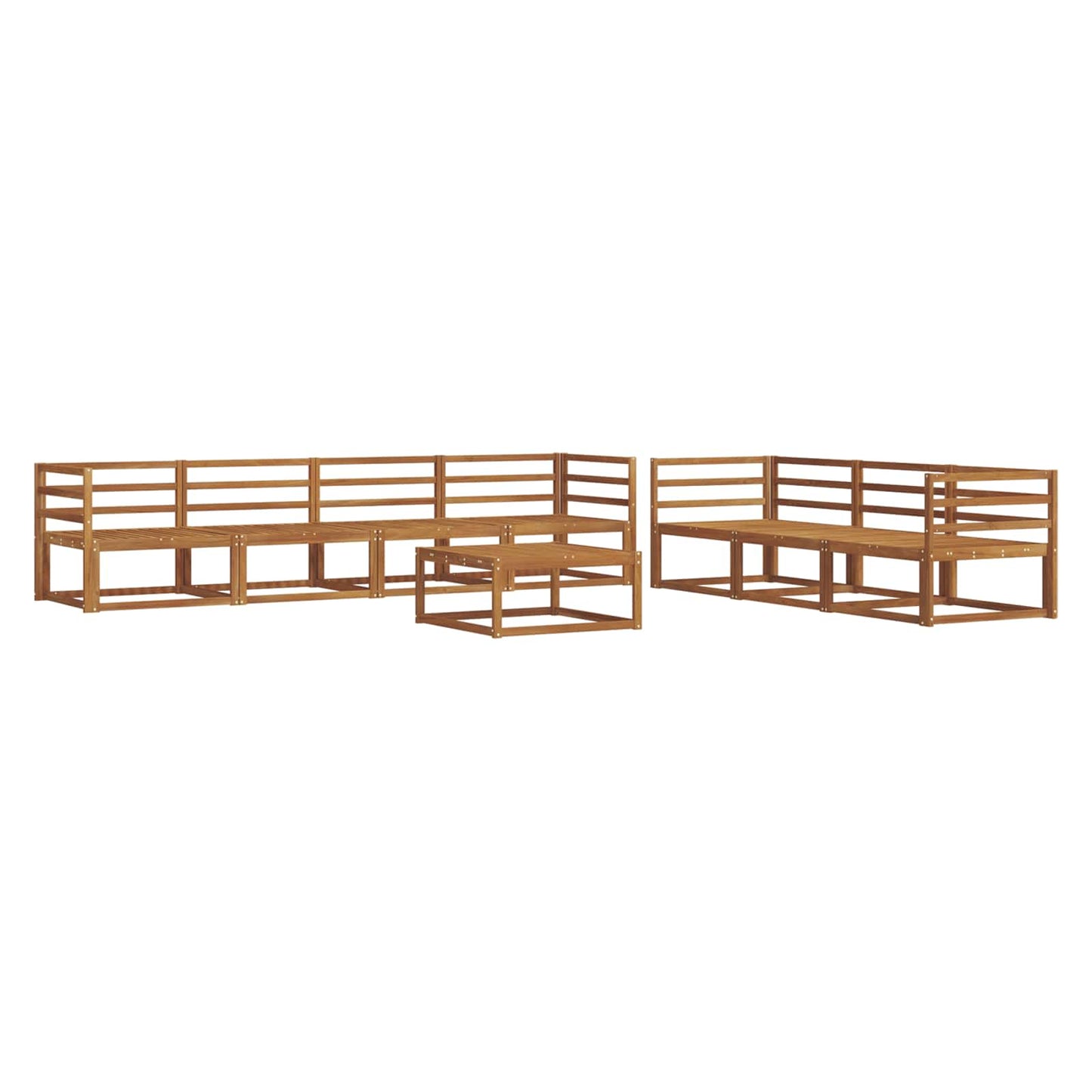 Outdoor-Sofagarnitur 8 pcs Natur Massivholz Akazie