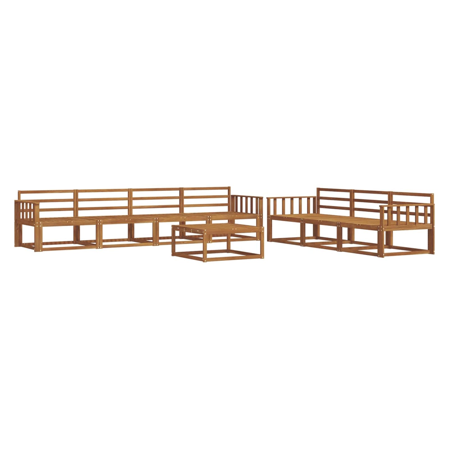 Outdoor-Sofagarnitur 8 pcs Natur Massivholz Akazie
