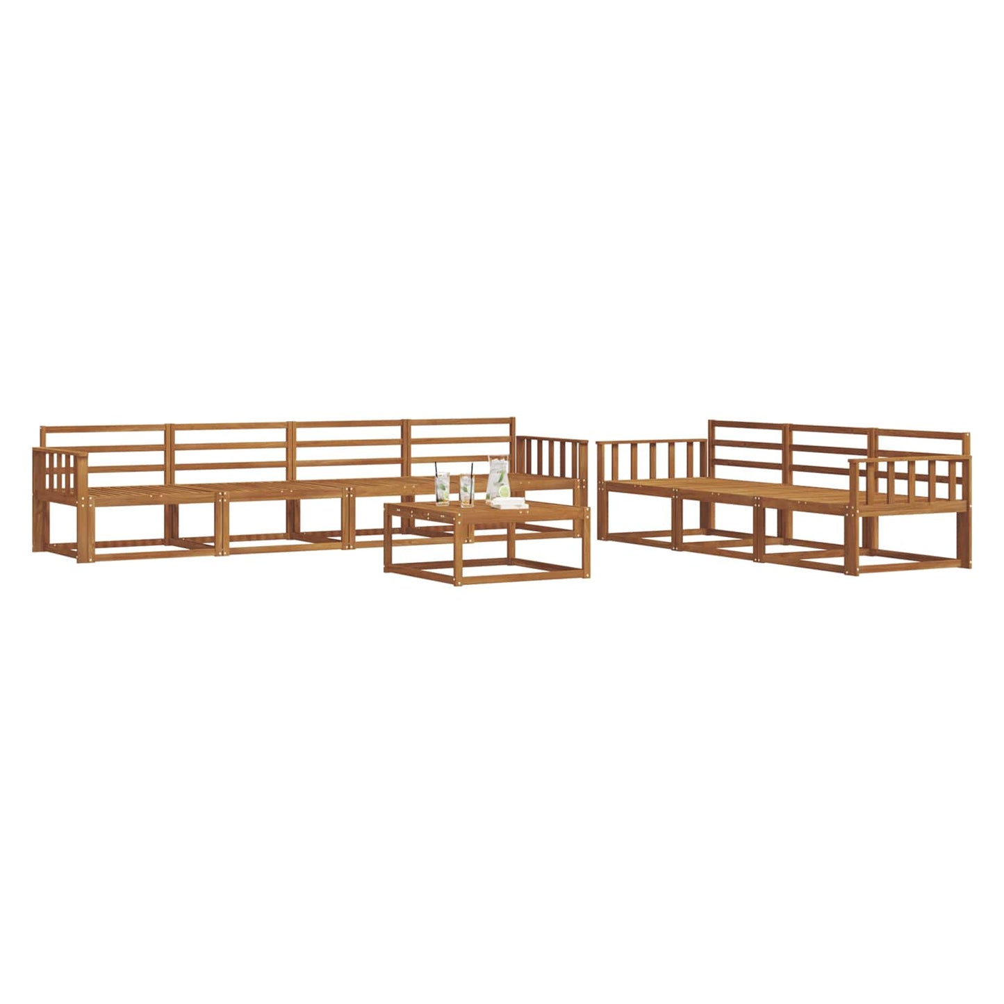 Outdoor-Sofagarnitur 8 pcs Natur Massivholz Akazie