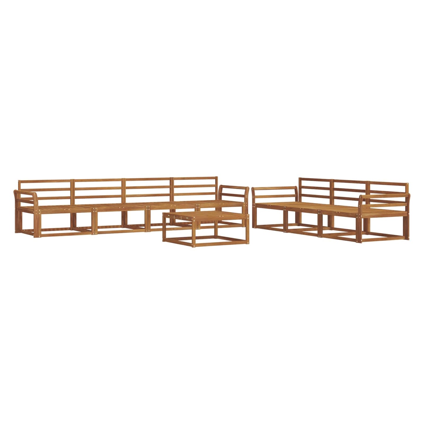 Outdoor-Sofagarnitur 8 pcs Natur Massivholz Akazie