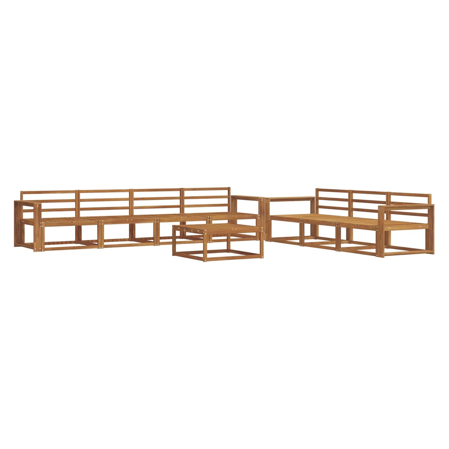 Outdoor-Sofagarnitur 8 pcs Natur Massivholz Akazie
