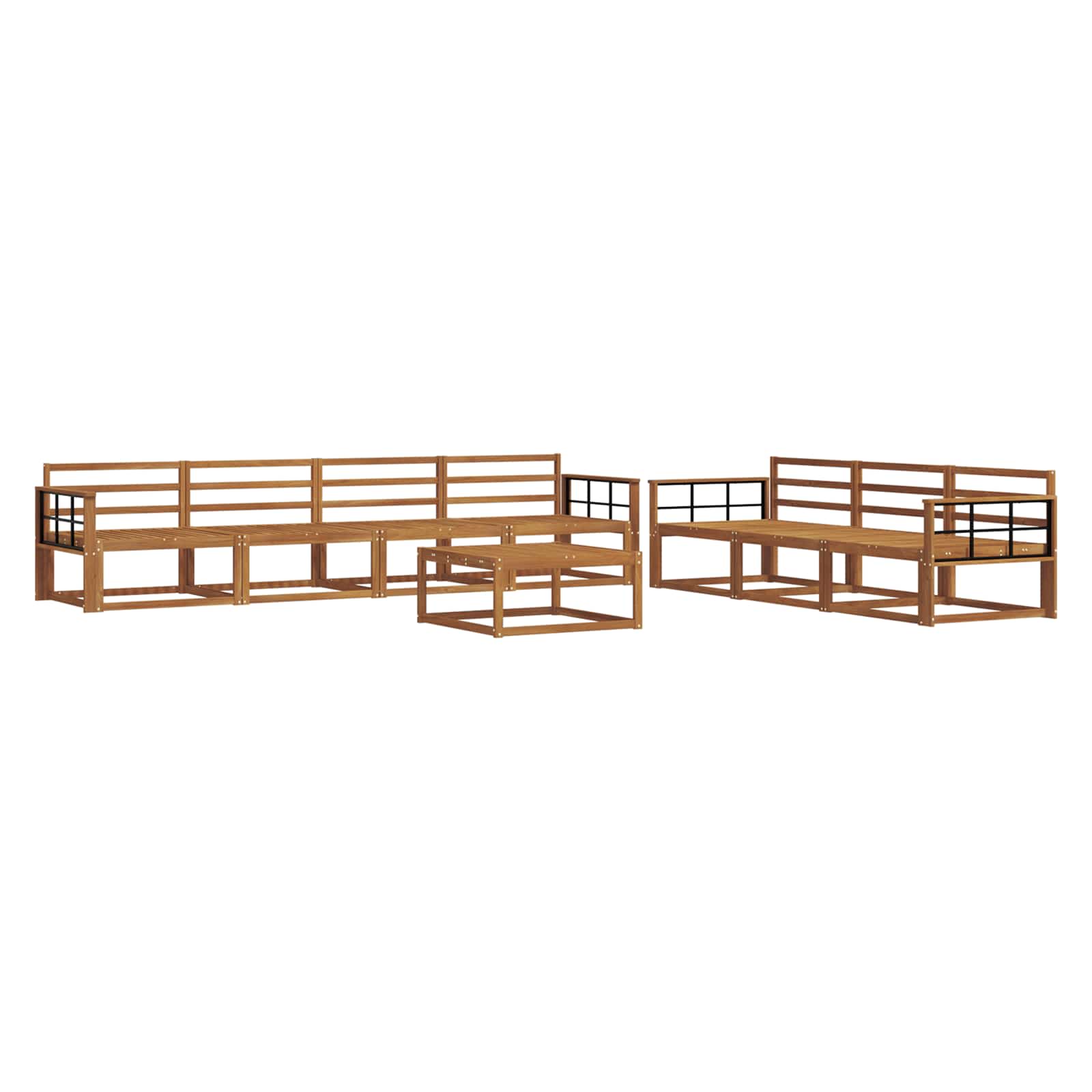 Outdoor-Sofagarnitur 8 pcs Natur Massivholz Akazie