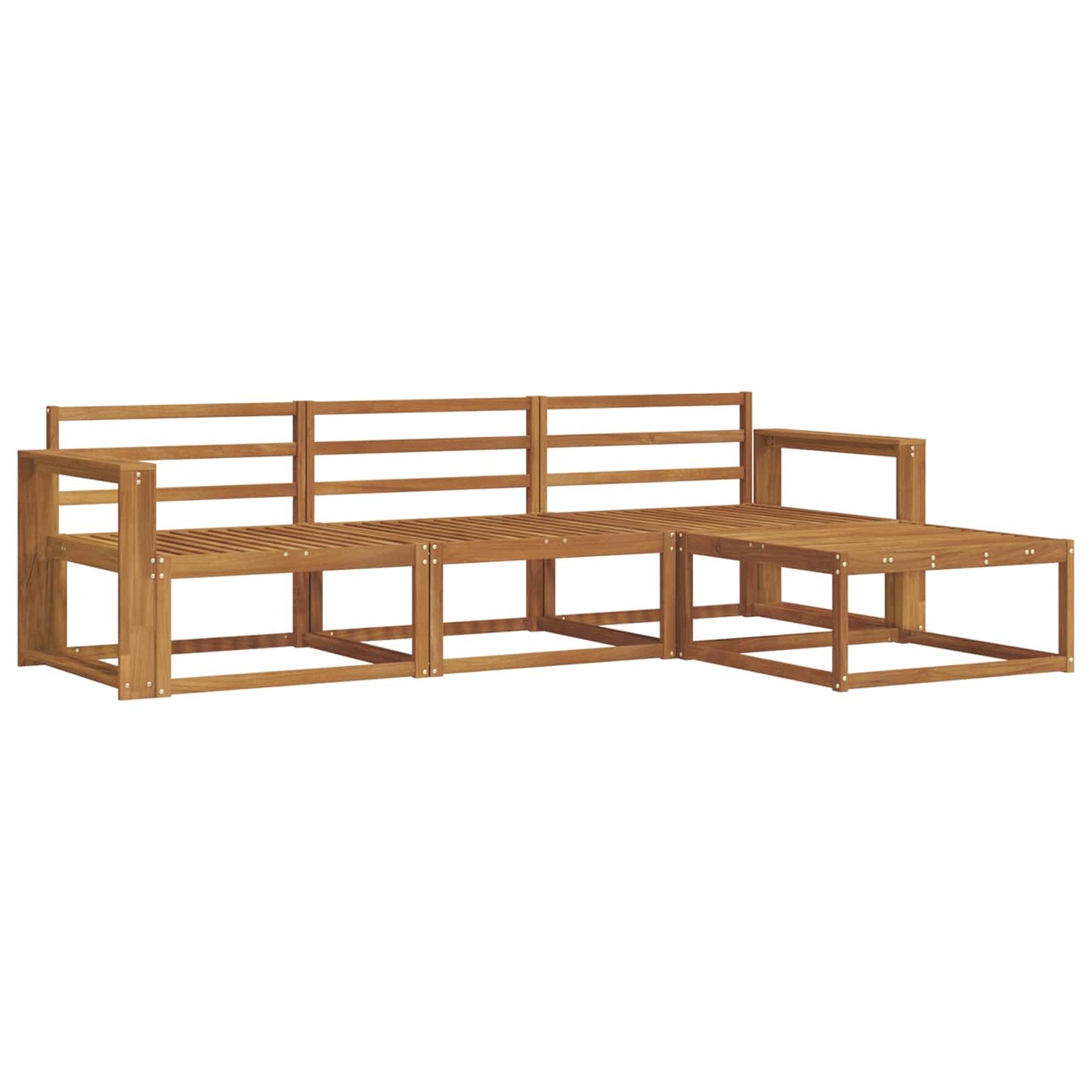 Outdoor-Sofagarnitur 4 stk. Natur Massivholz Akazie