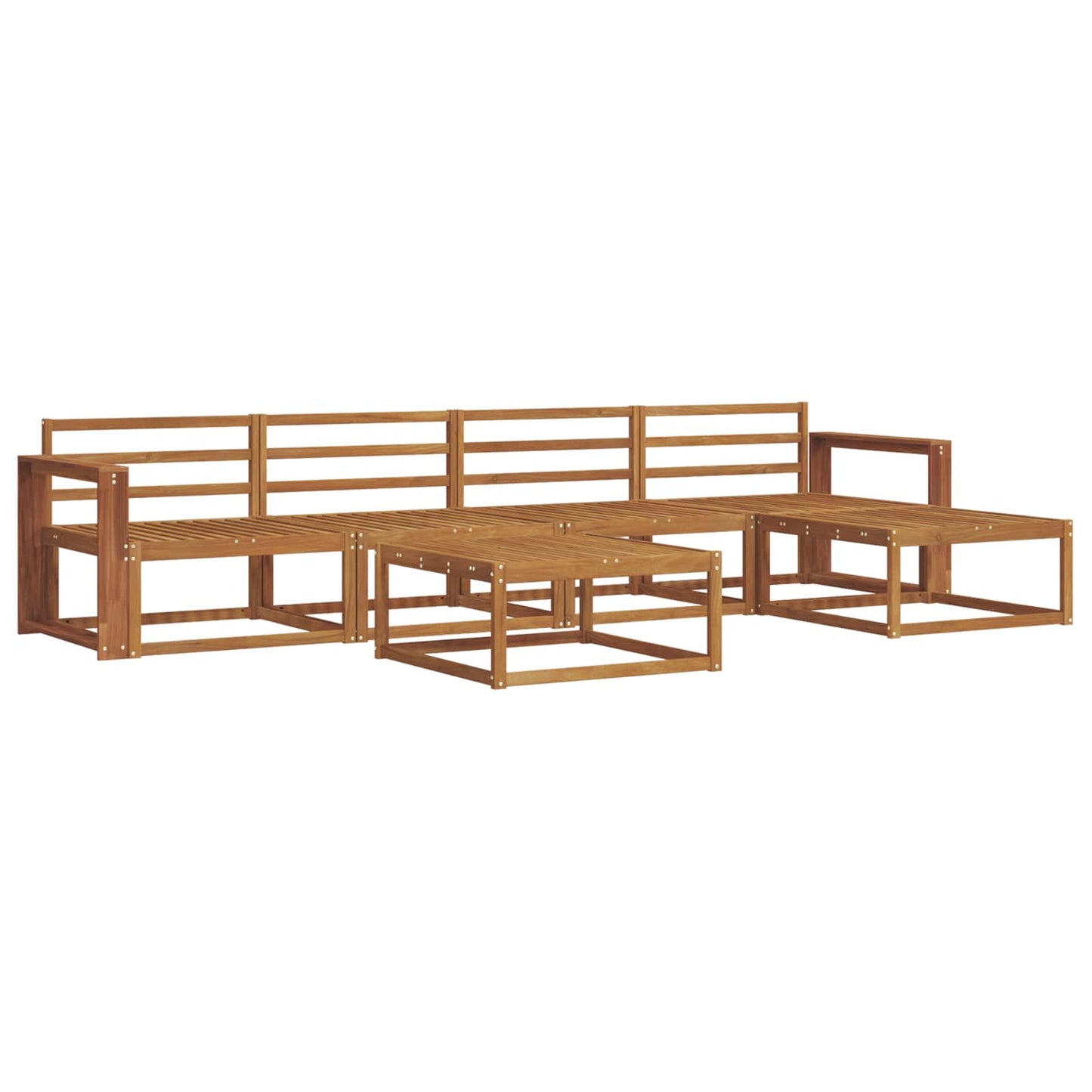 Outdoor-Sofagarnitur 6 pcs Natur Massivholz Akazie