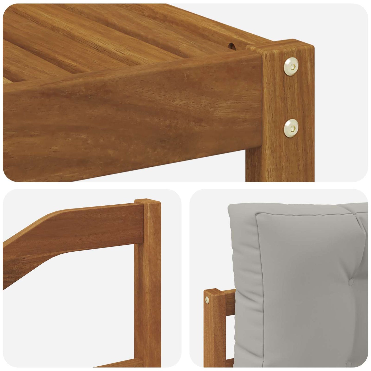 Outdoor-Sofagarnitur mit Kissen 6 pcs Natürlich und Hellgrau