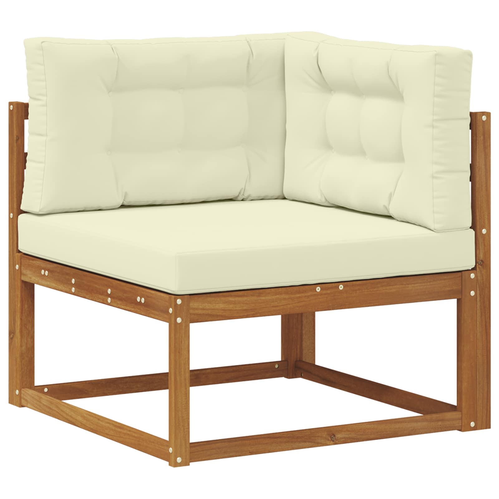 Outdoor-Sofagarnitur 4 stk. Natur und Creme