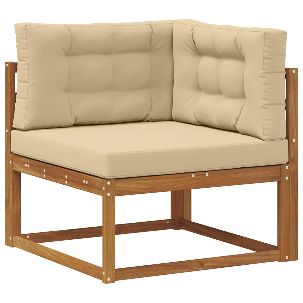 Outdoor-Sofagarnitur 4 stk. Natur und Beige