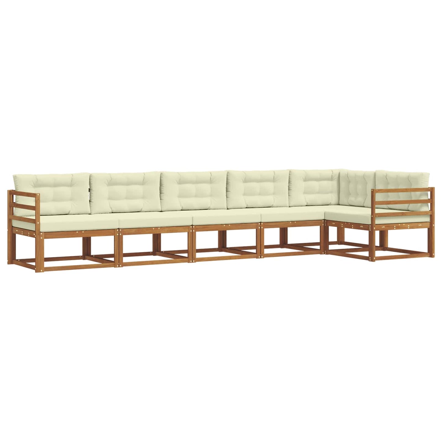Outdoor-Sofagarnitur 6 stk. Natur und Creme