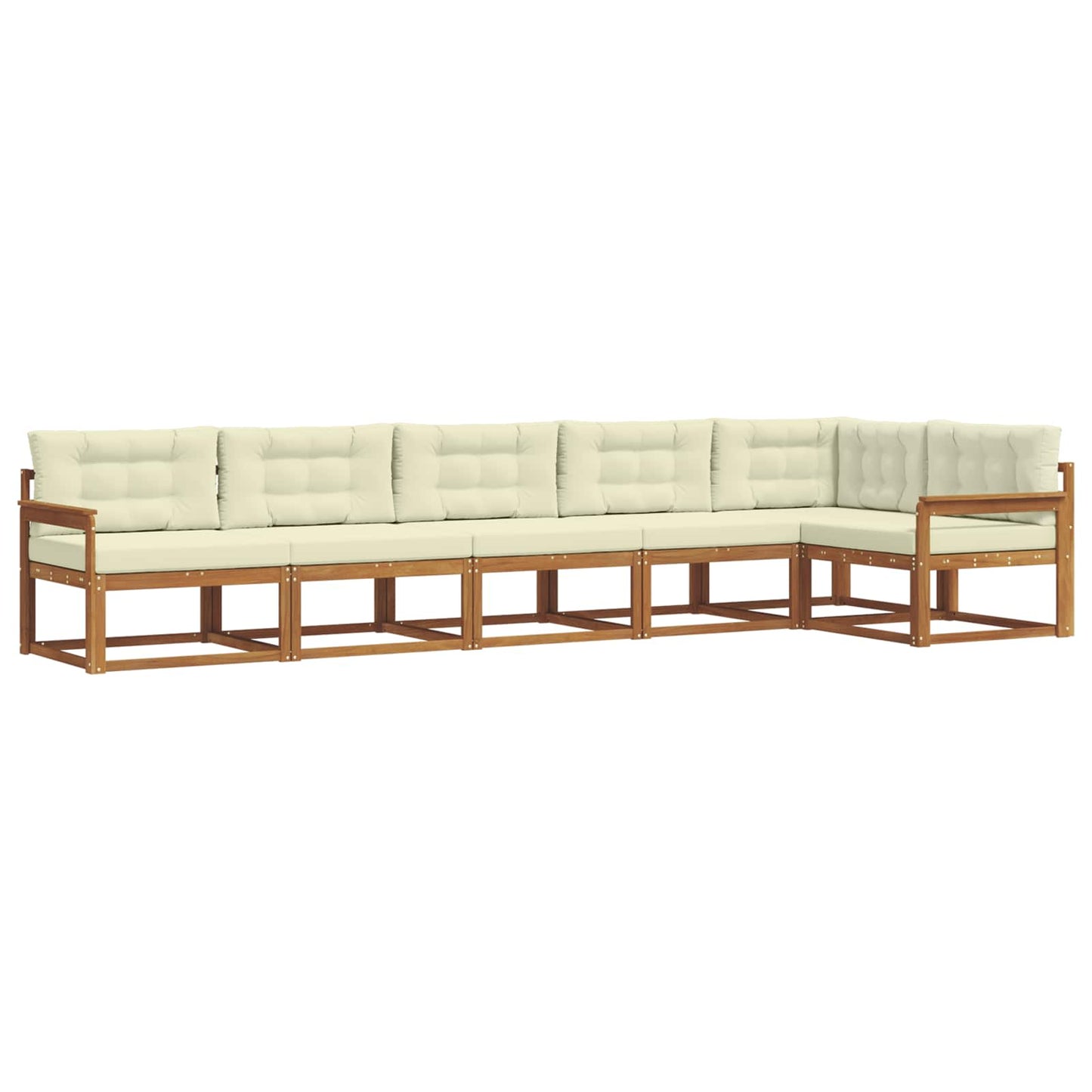 Outdoor-Sofagarnitur 6 stk. Natur und Creme