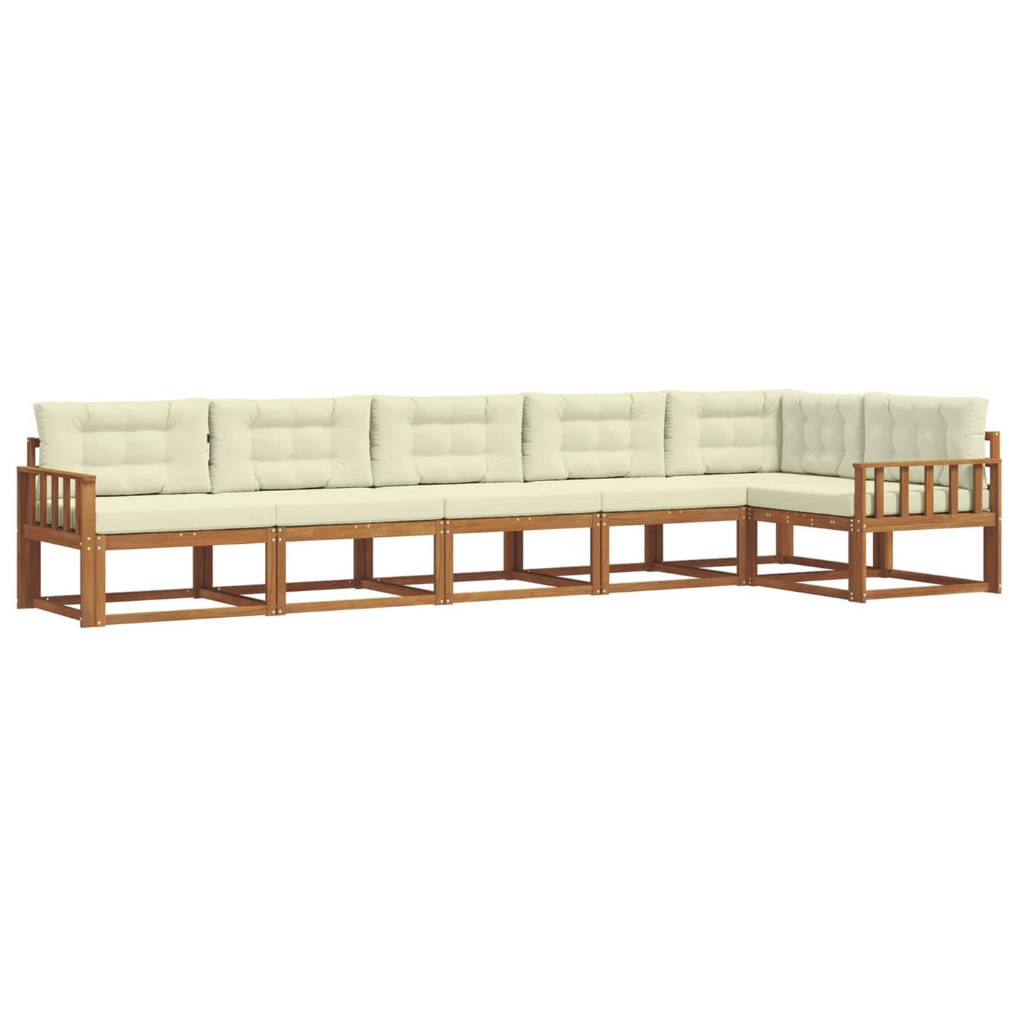 Outdoor-Sofagarnitur 6 stk. Natur und Creme