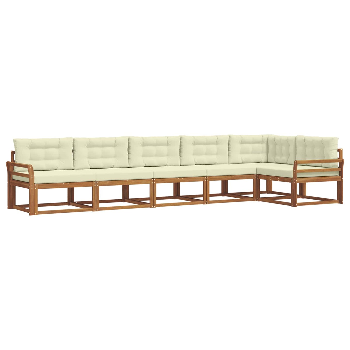Outdoor-Sofagarnitur 6 stk. Natur und Creme