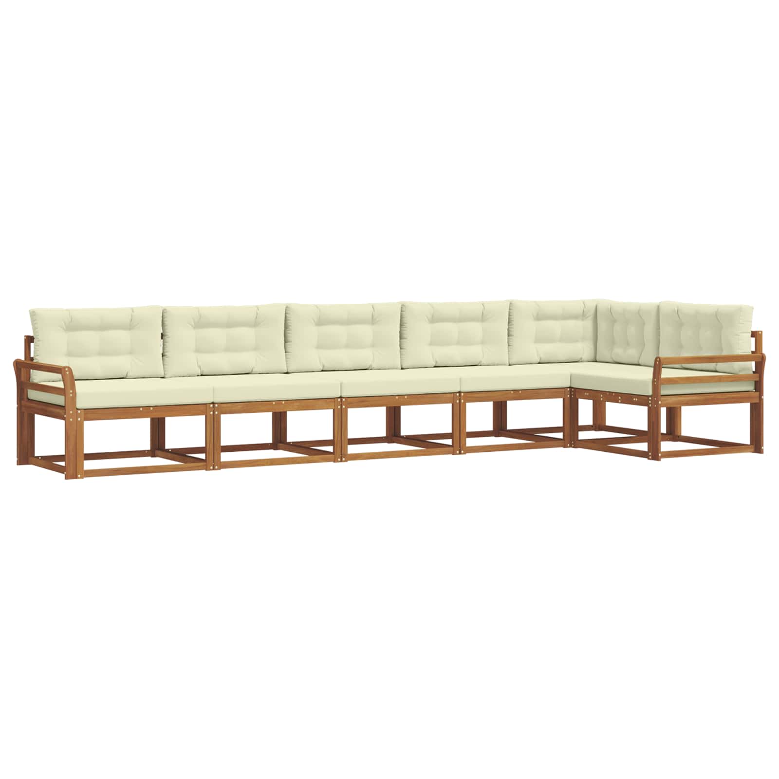 Outdoor-Sofagarnitur 6 stk. Natur und Creme