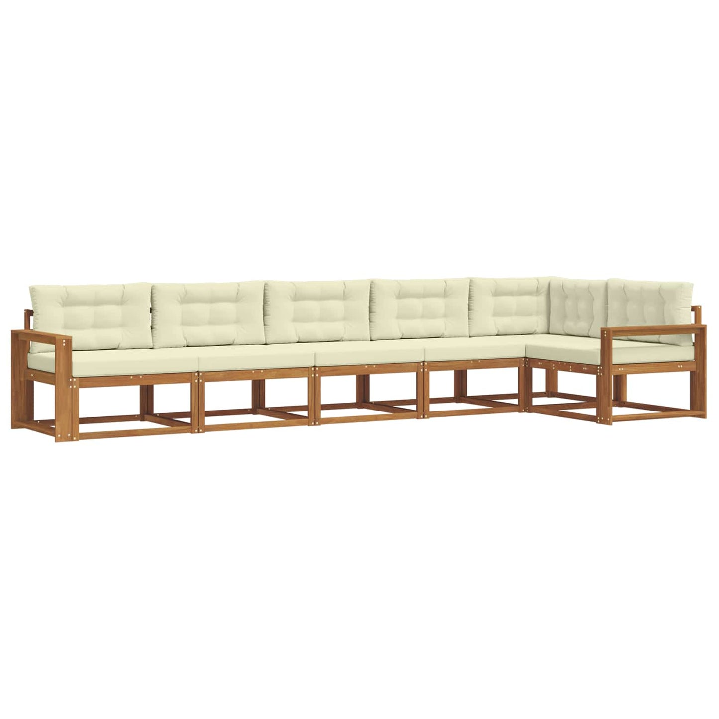 Outdoor-Sofagarnitur 6 stk. Natur und Creme