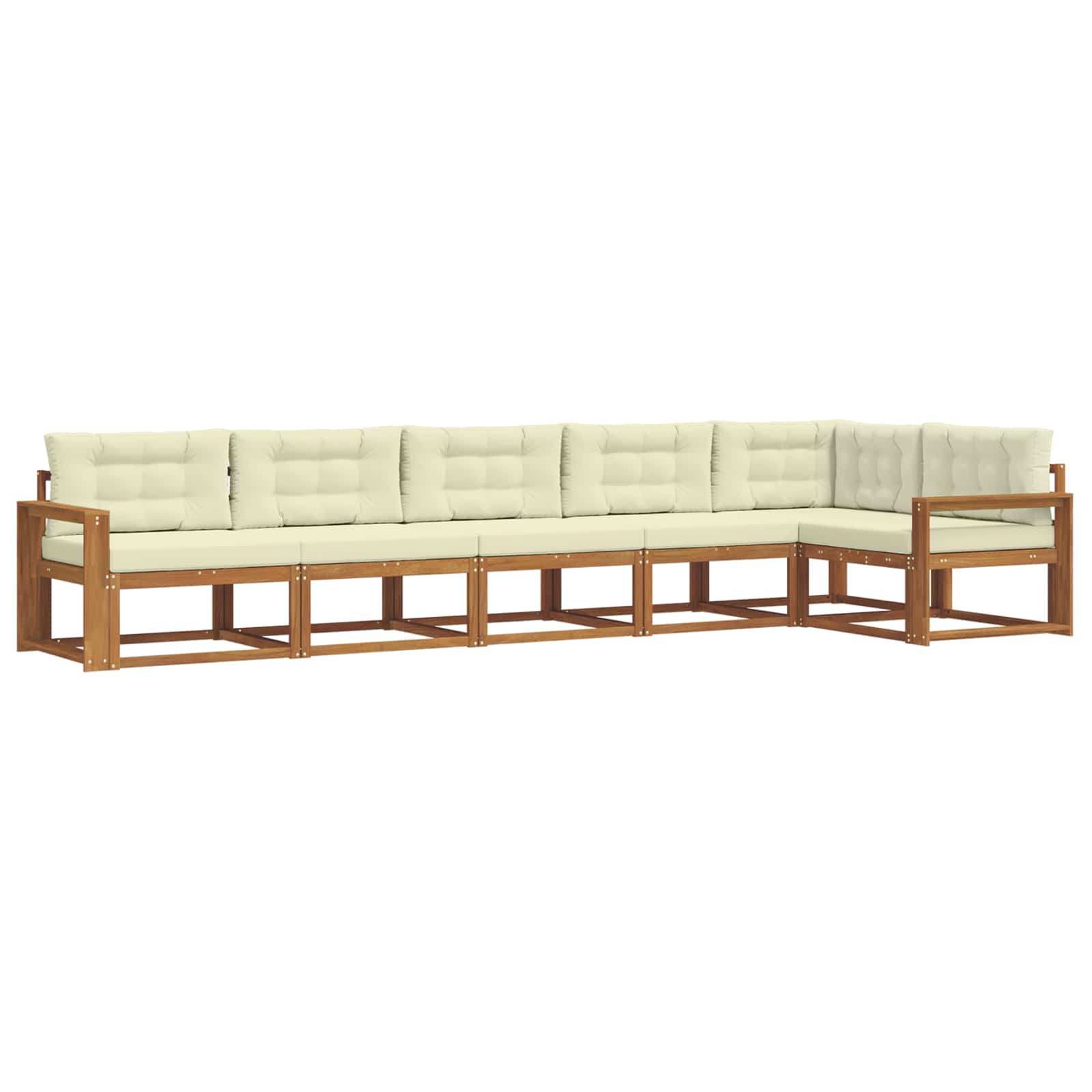 Outdoor-Sofagarnitur 6 stk. Natur und Creme