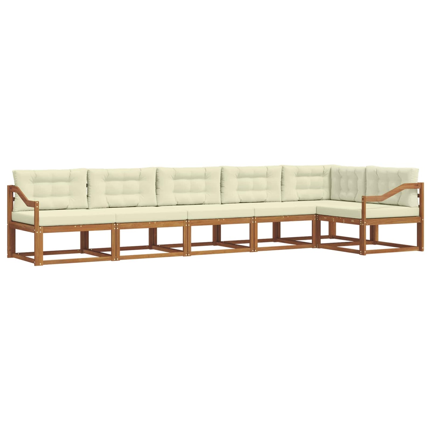 Outdoor-Sofagarnitur 6 stk. Natur und Creme