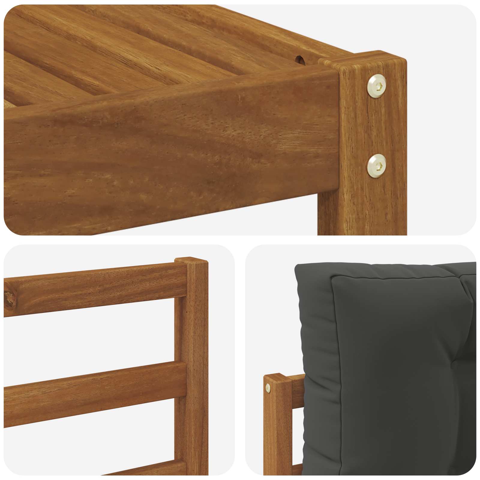 Outdoor-Sofagarnitur 6 stk. Natur und Anthrazit