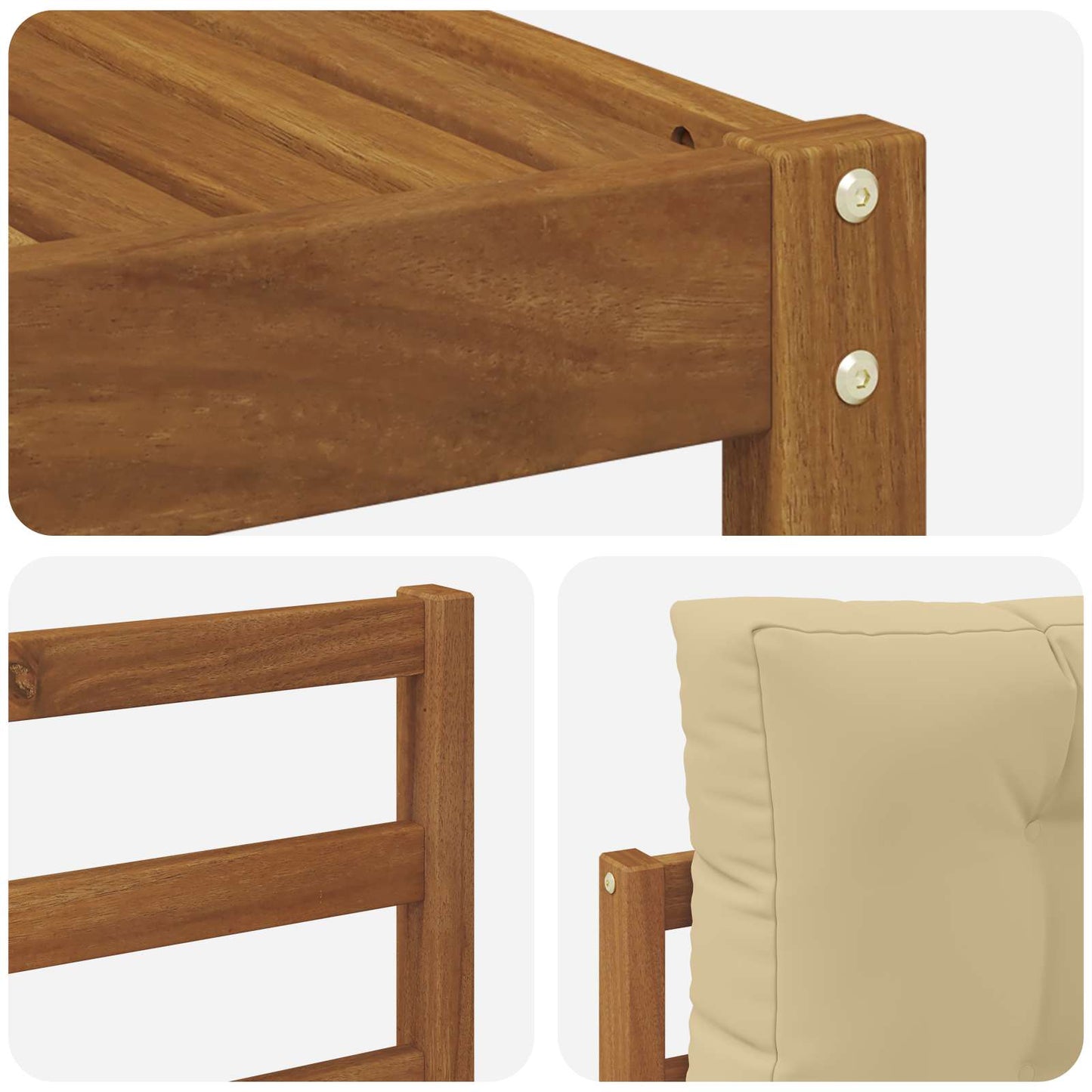 Outdoor-Sofagarnitur 6 stk. Natur und Beige