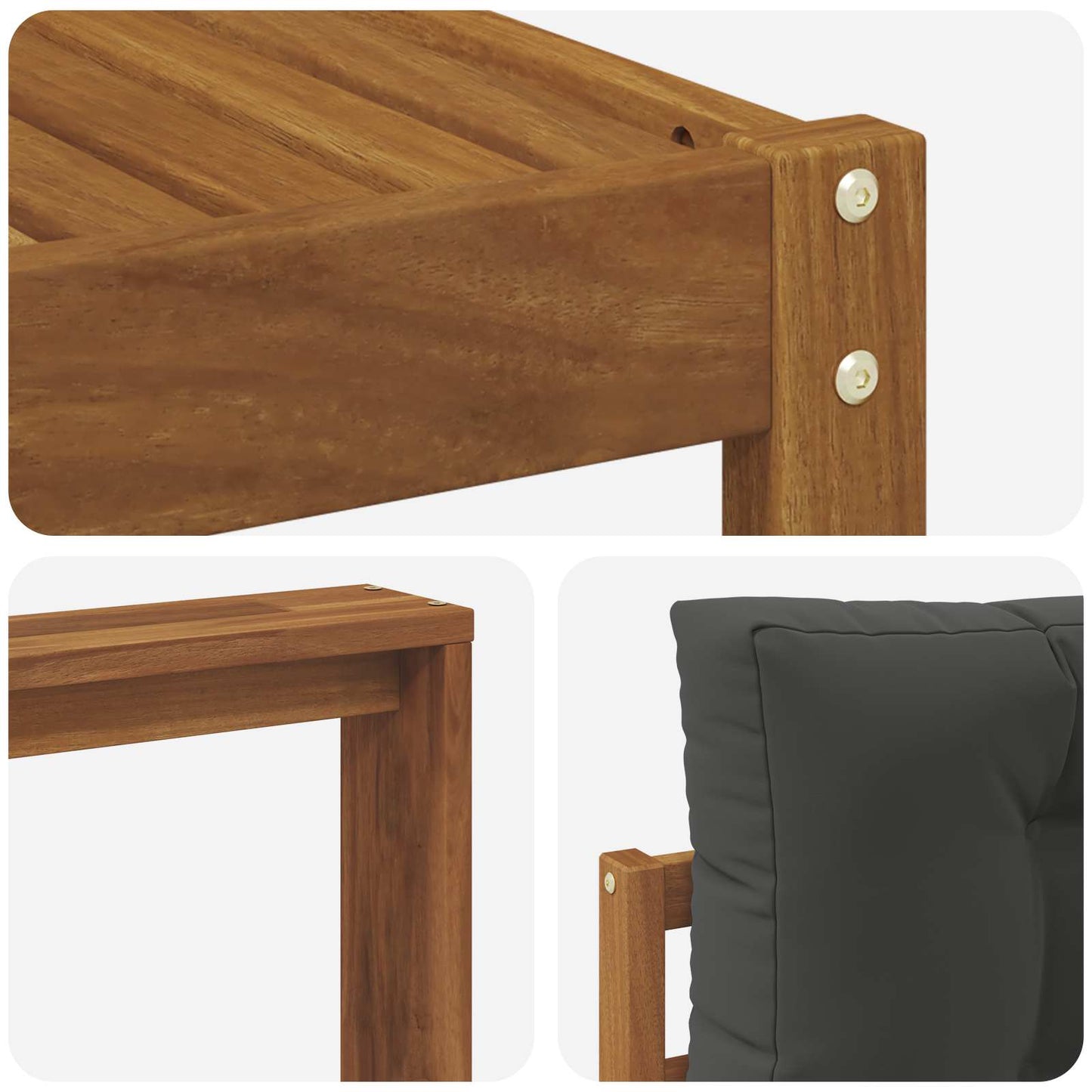 Outdoor-Sofagarnitur 6 stk. Natur und Anthrazit
