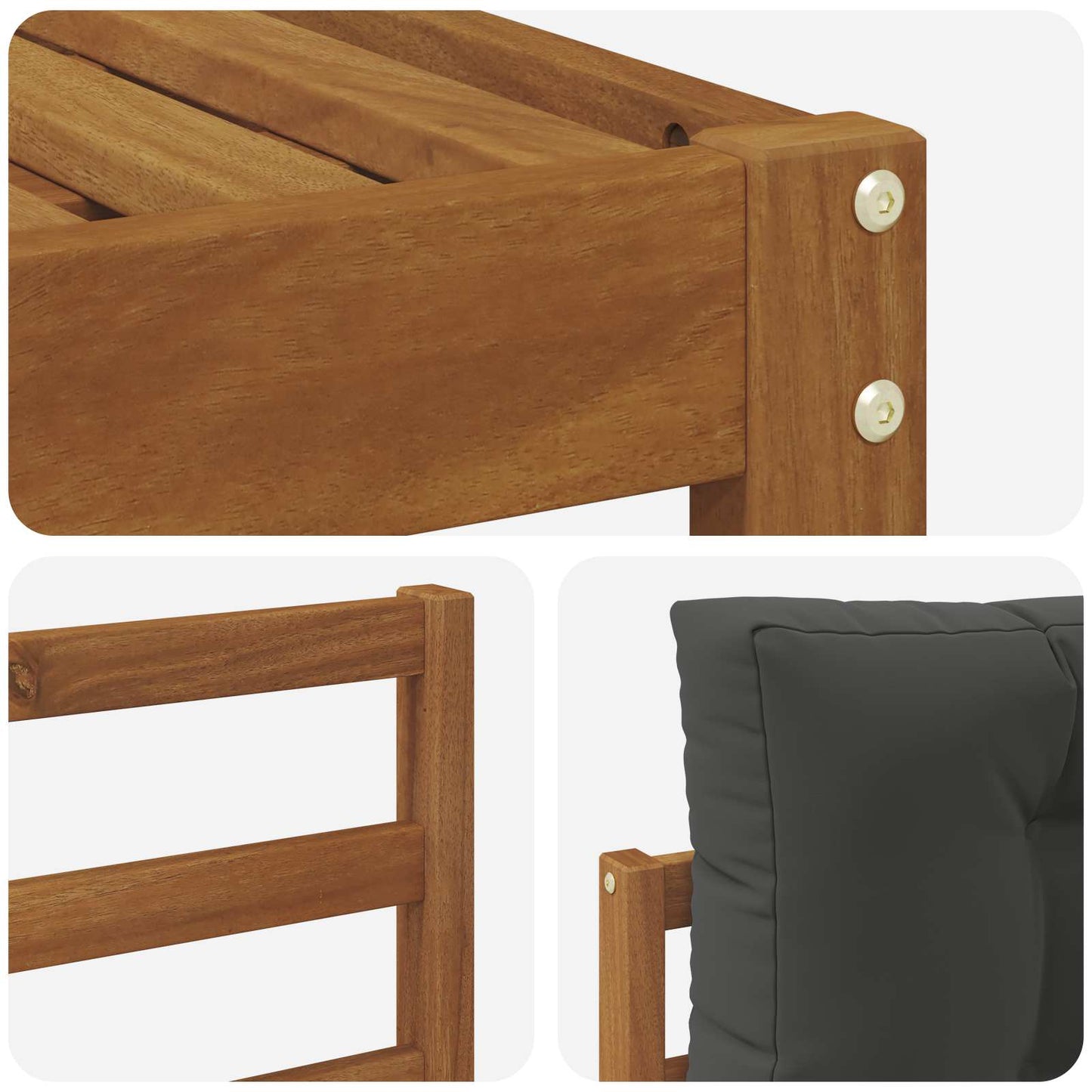 Outdoor-Sofagarnitur 6 stk. Natur und Anthrazit