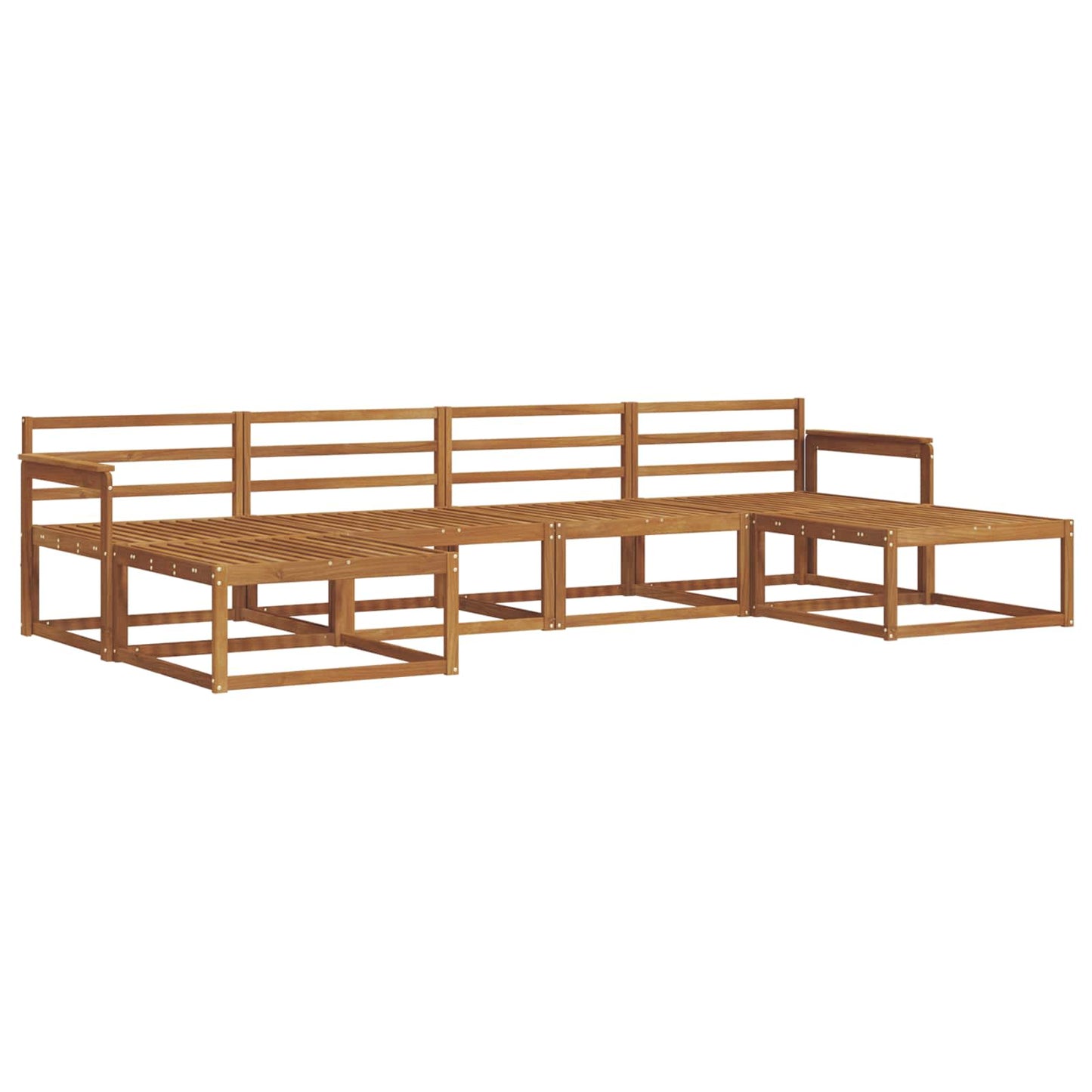 Outdoor-Sofagarnitur 6 pcs Natur Massivholz Akazie
