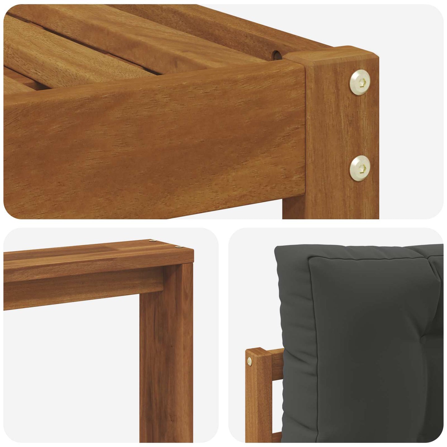 Outdoor-Sofagarnitur 6 stk. Natur und Anthrazit