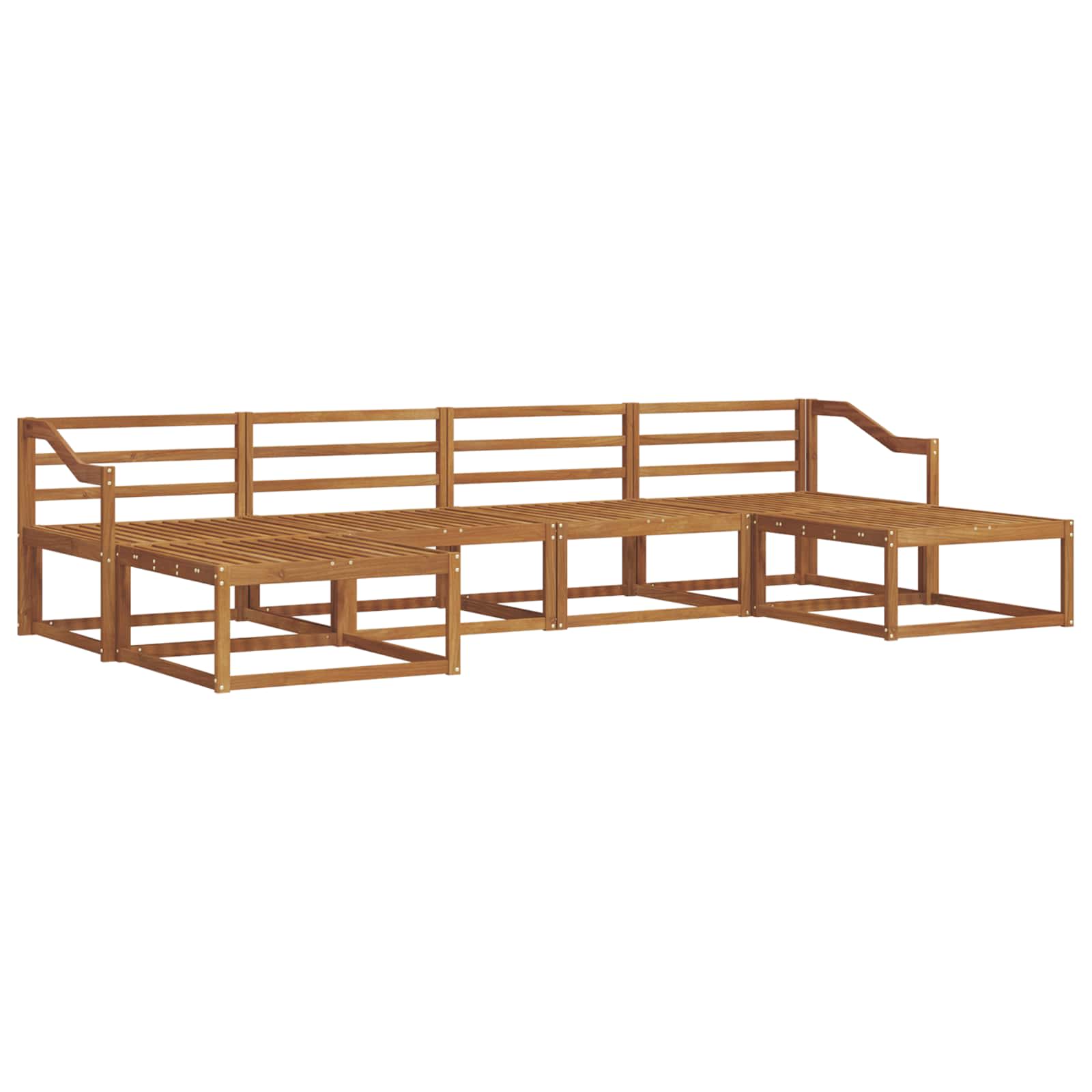 Outdoor-Sofagarnitur 6 pcs Natur Massivholz Akazie