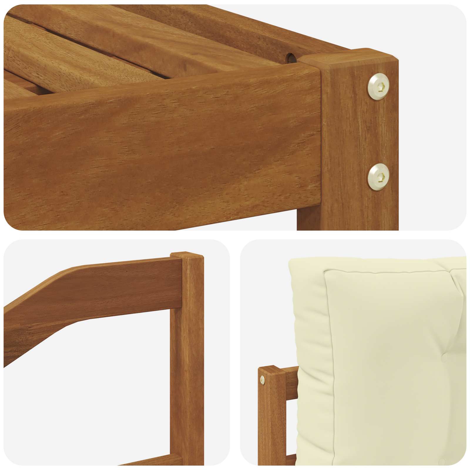 Outdoor-Sofagarnitur 6 stk. Natur und Creme