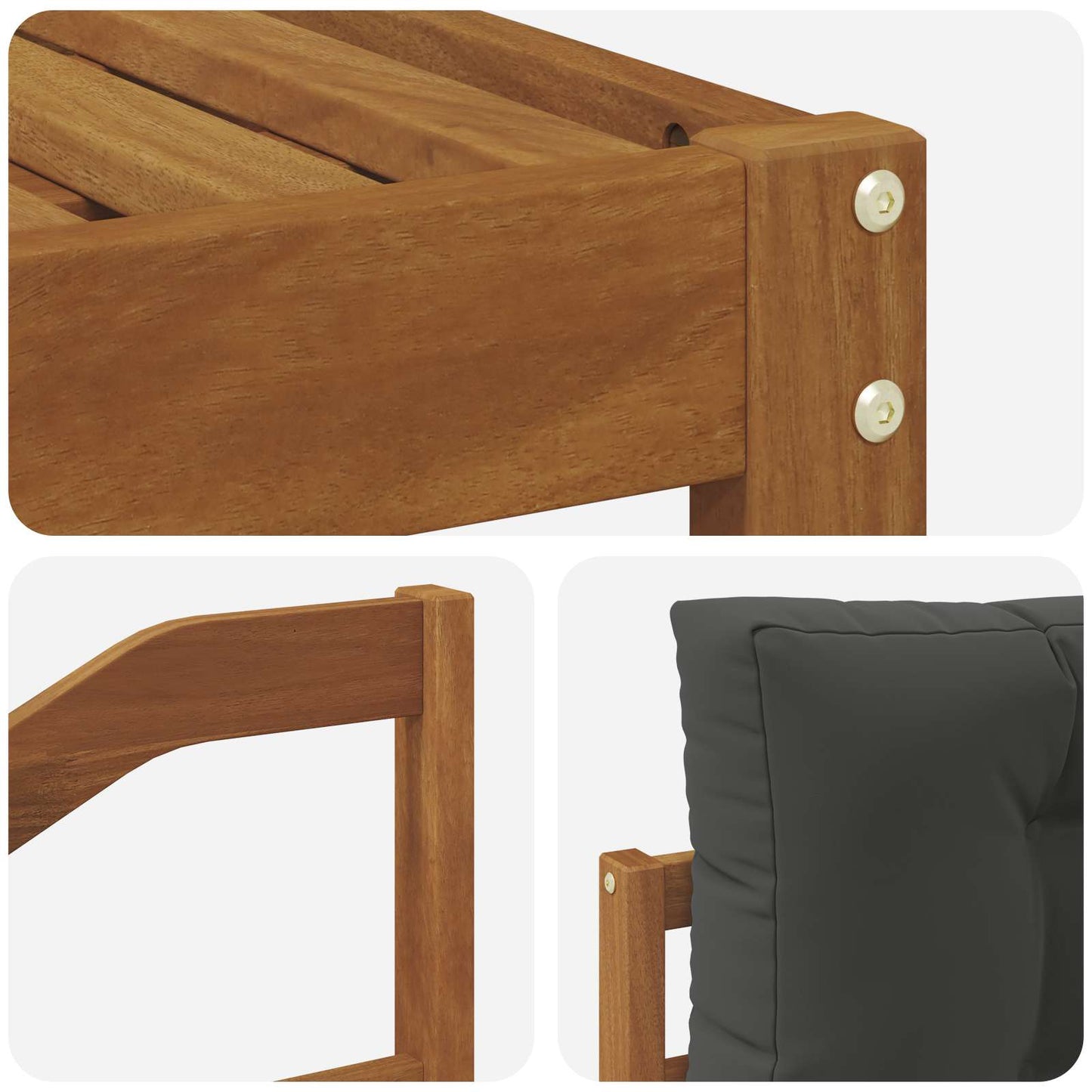 Outdoor-Sofagarnitur 6 stk. Natur und Anthrazit