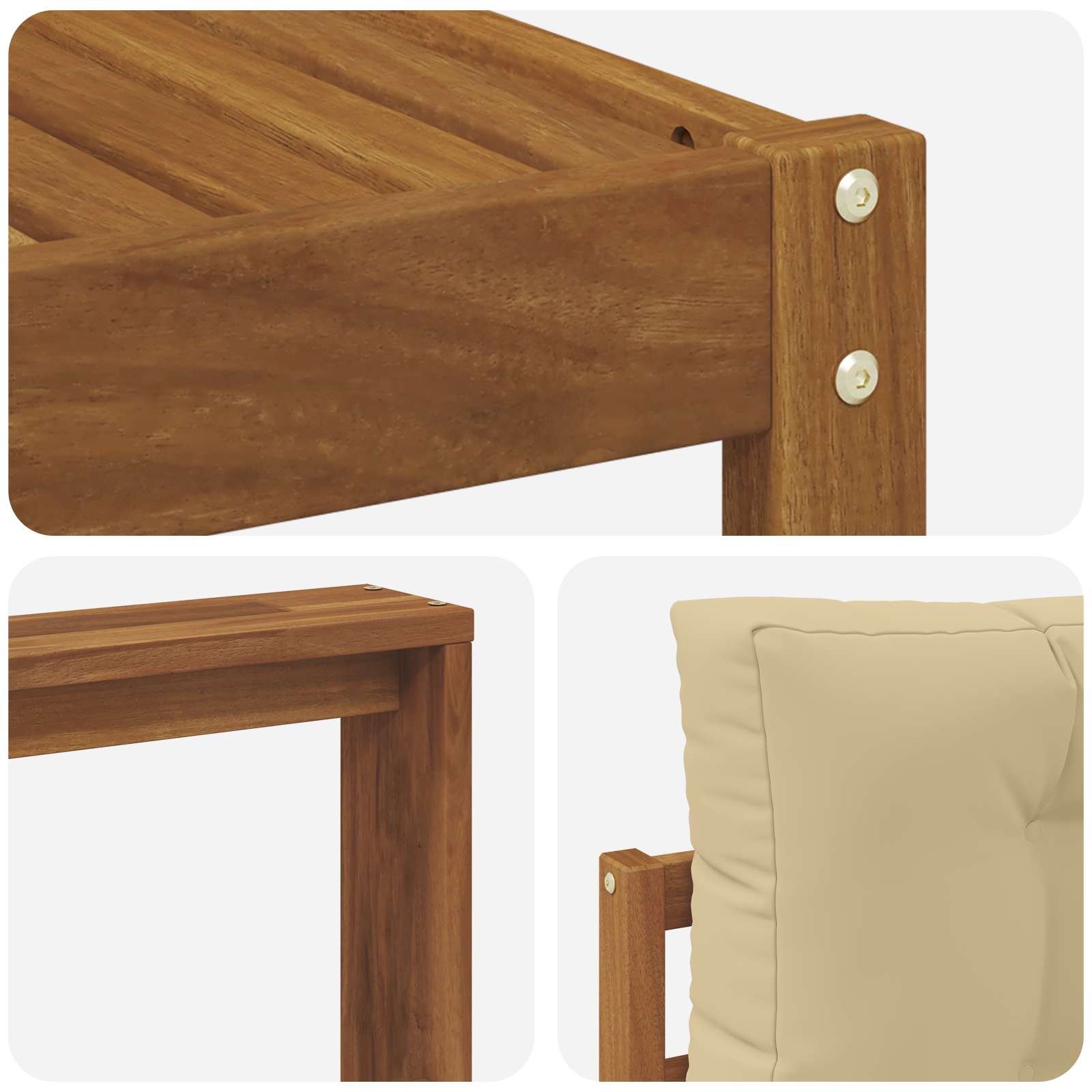 Outdoor-Sofagarnitur 8 stk. Natur und Beige
