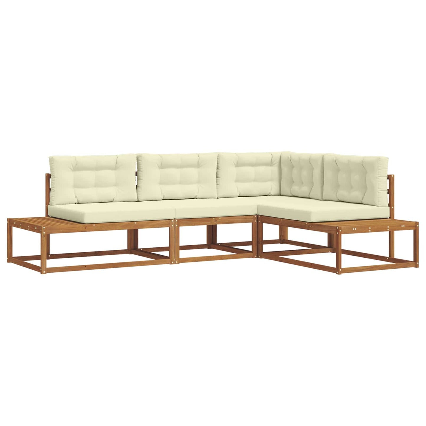 Outdoor-Sofagarnitur Natur und Creme
