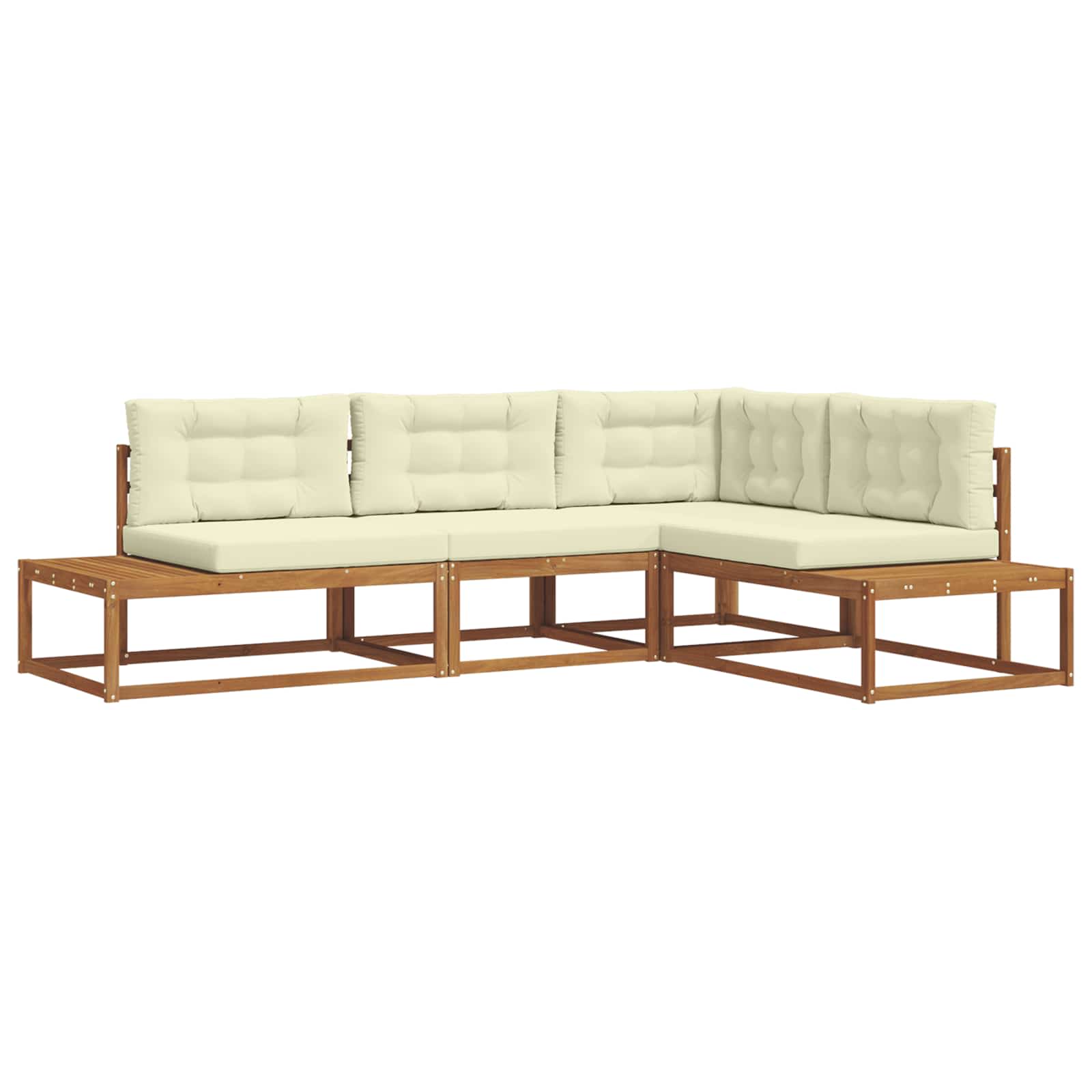 Outdoor-Sofagarnitur Natur und Creme