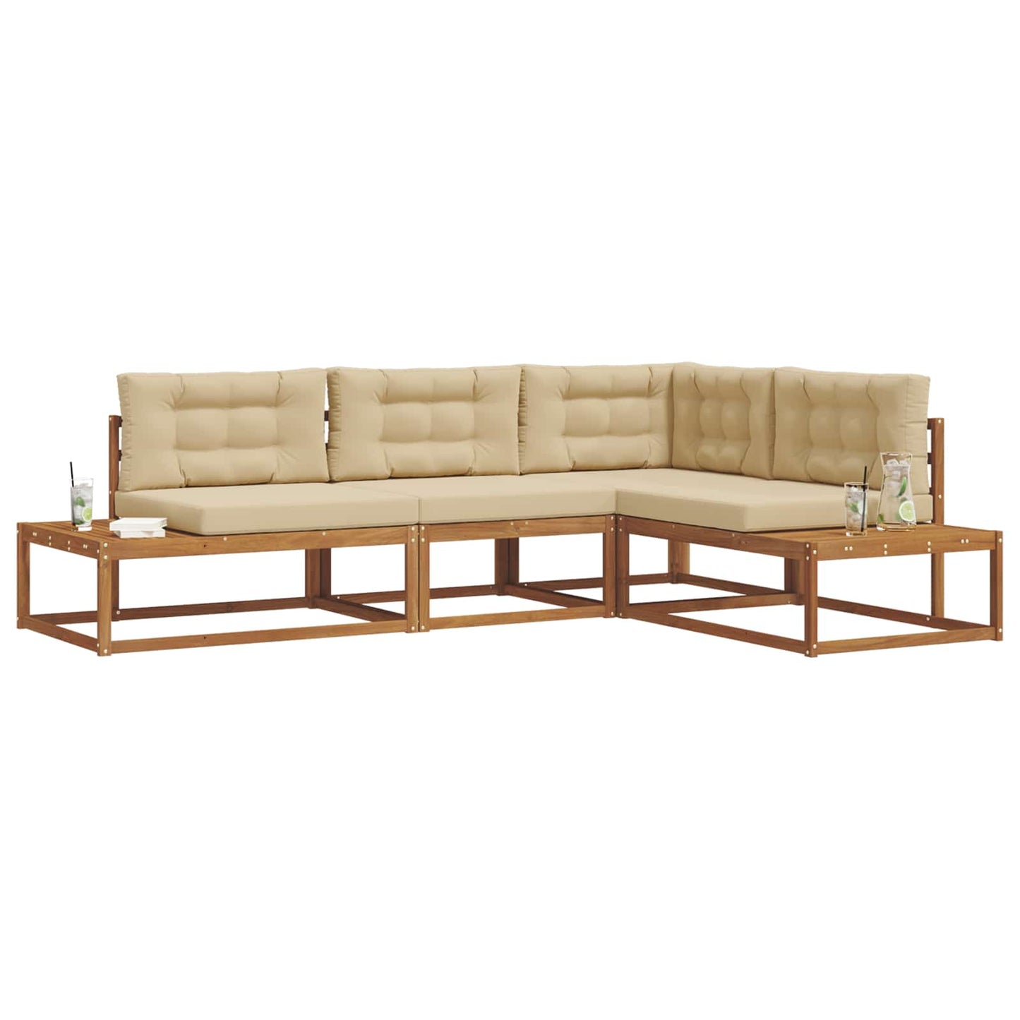 Outdoor-Sofagarnitur Natur und Beige