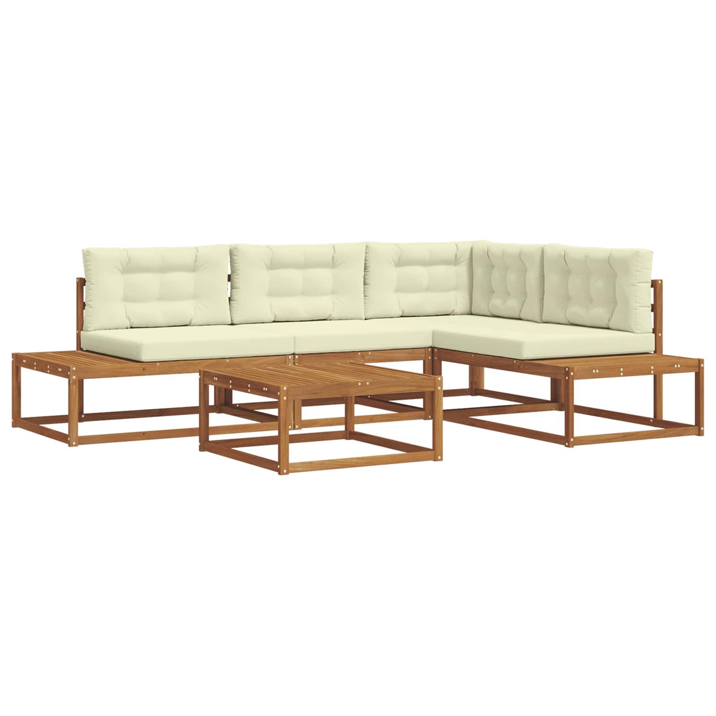 Outdoor-Sofagarnitur Natur und Creme