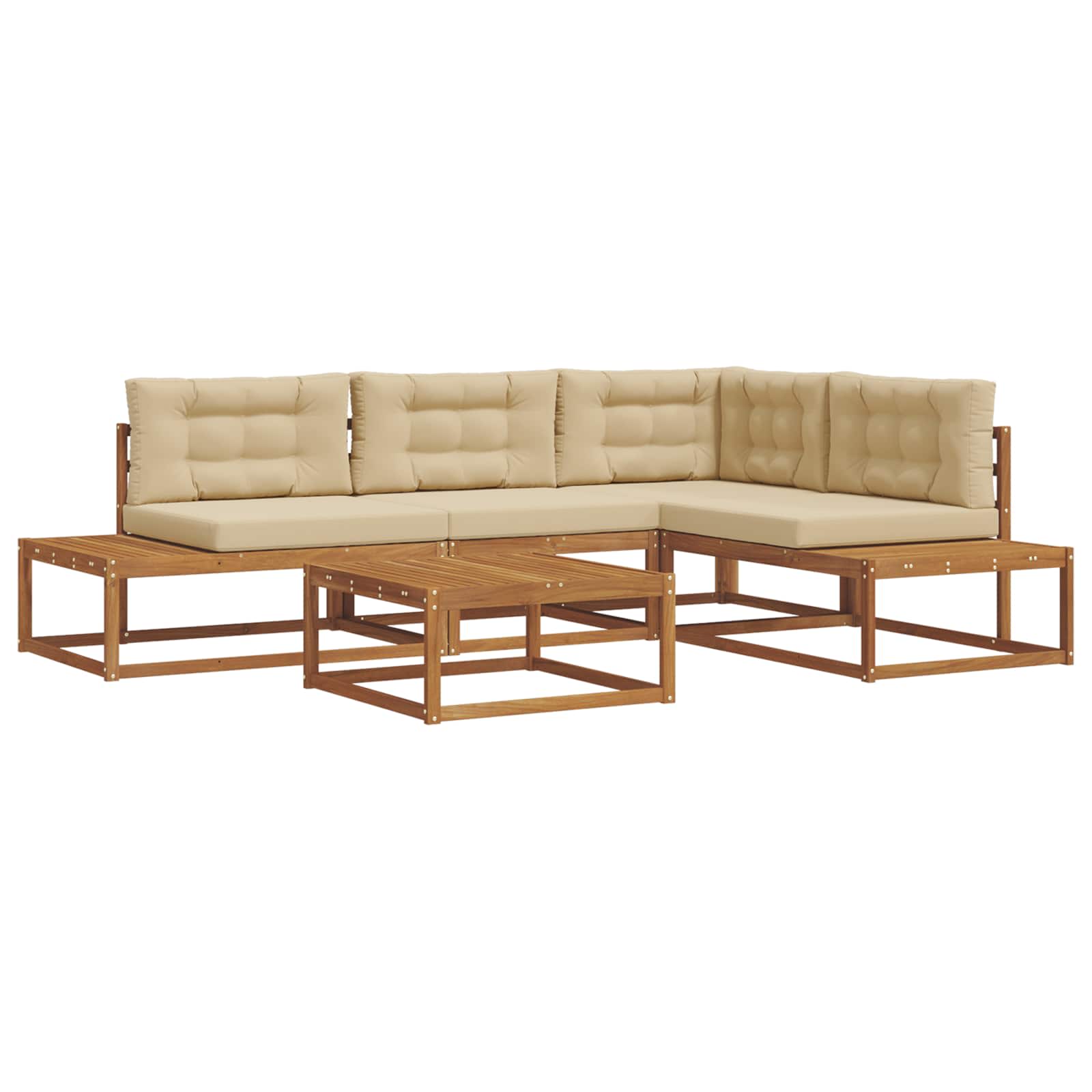 Outdoor-Sofagarnitur Natur und Beige