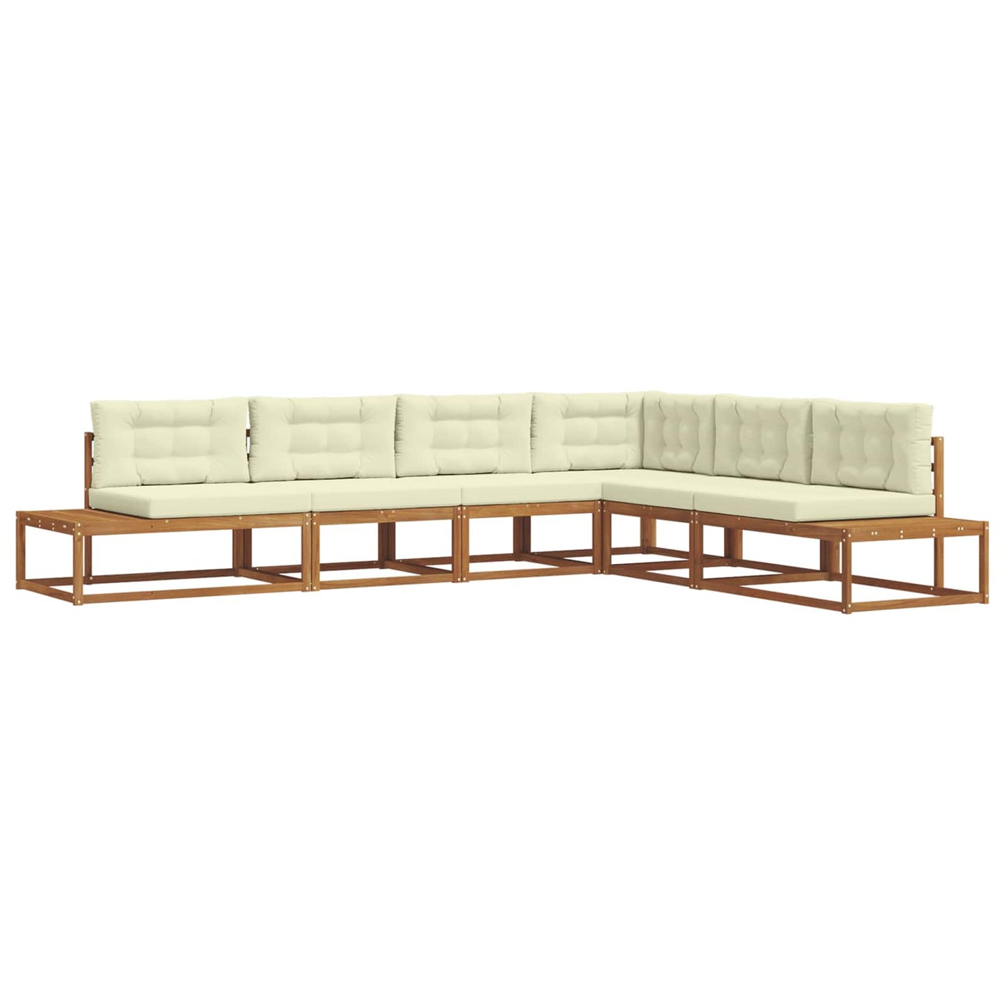 Outdoor-Sofagarnitur Natur und Creme