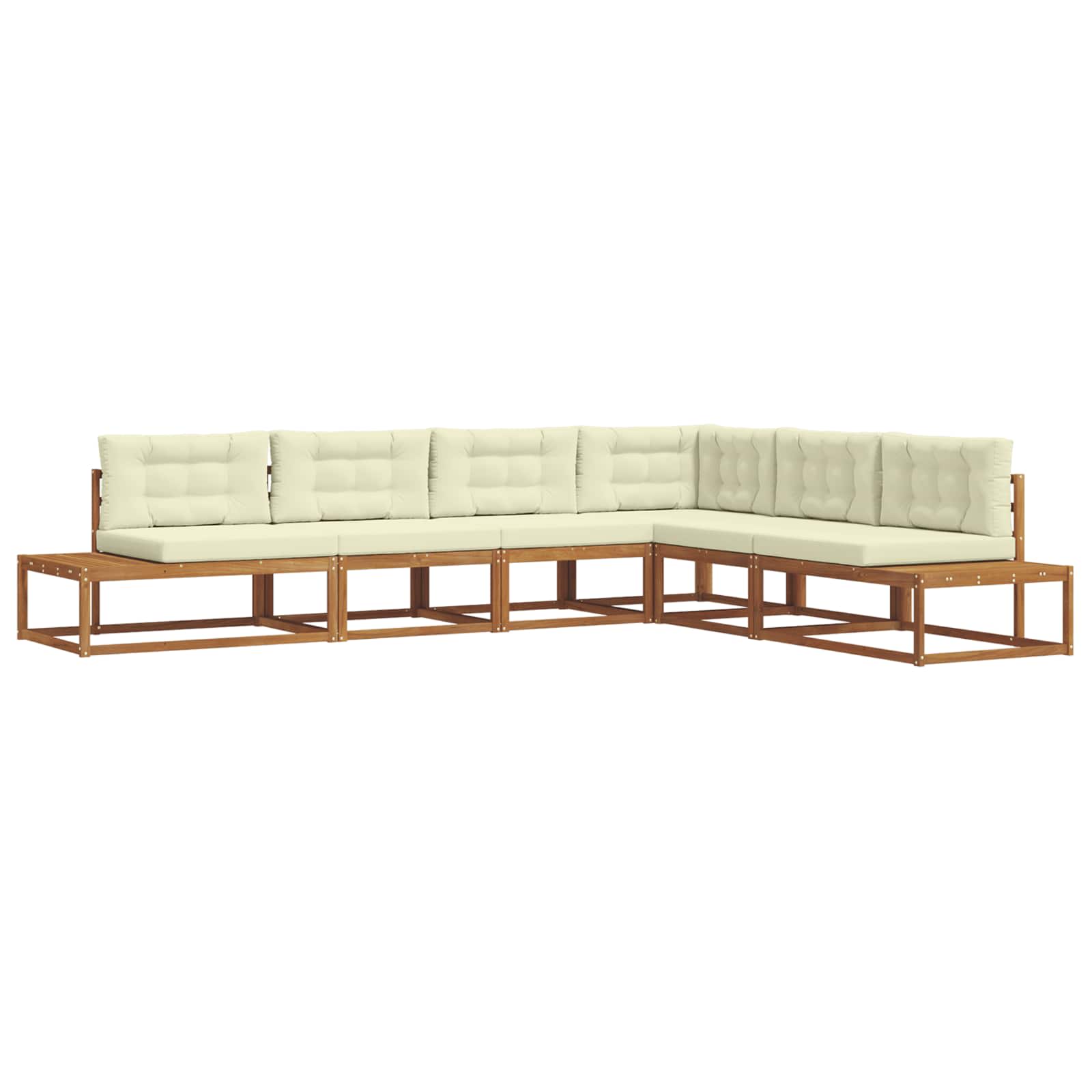 Outdoor-Sofagarnitur Natur und Creme