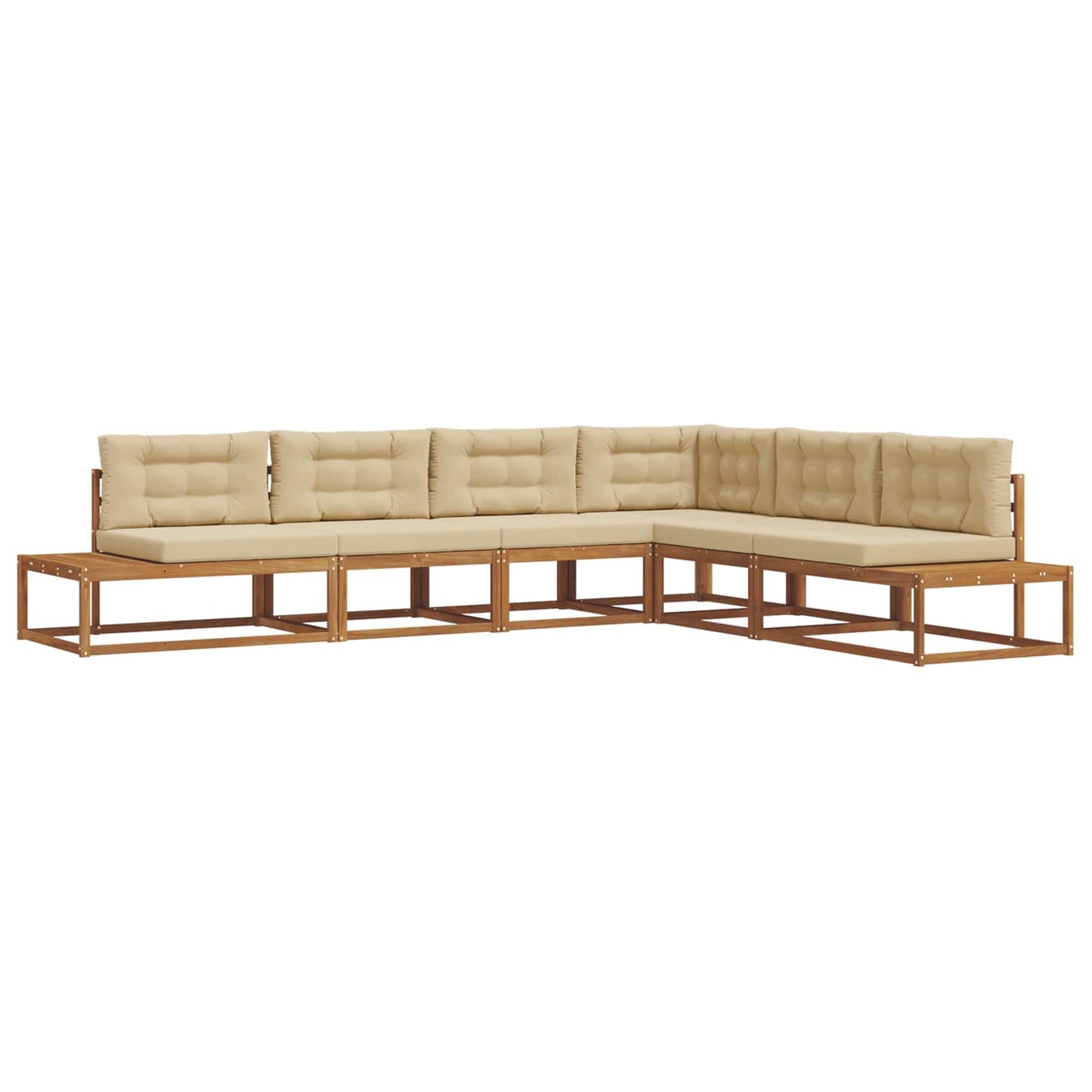 Outdoor-Sofagarnitur 6 Stk. Natur und Beige