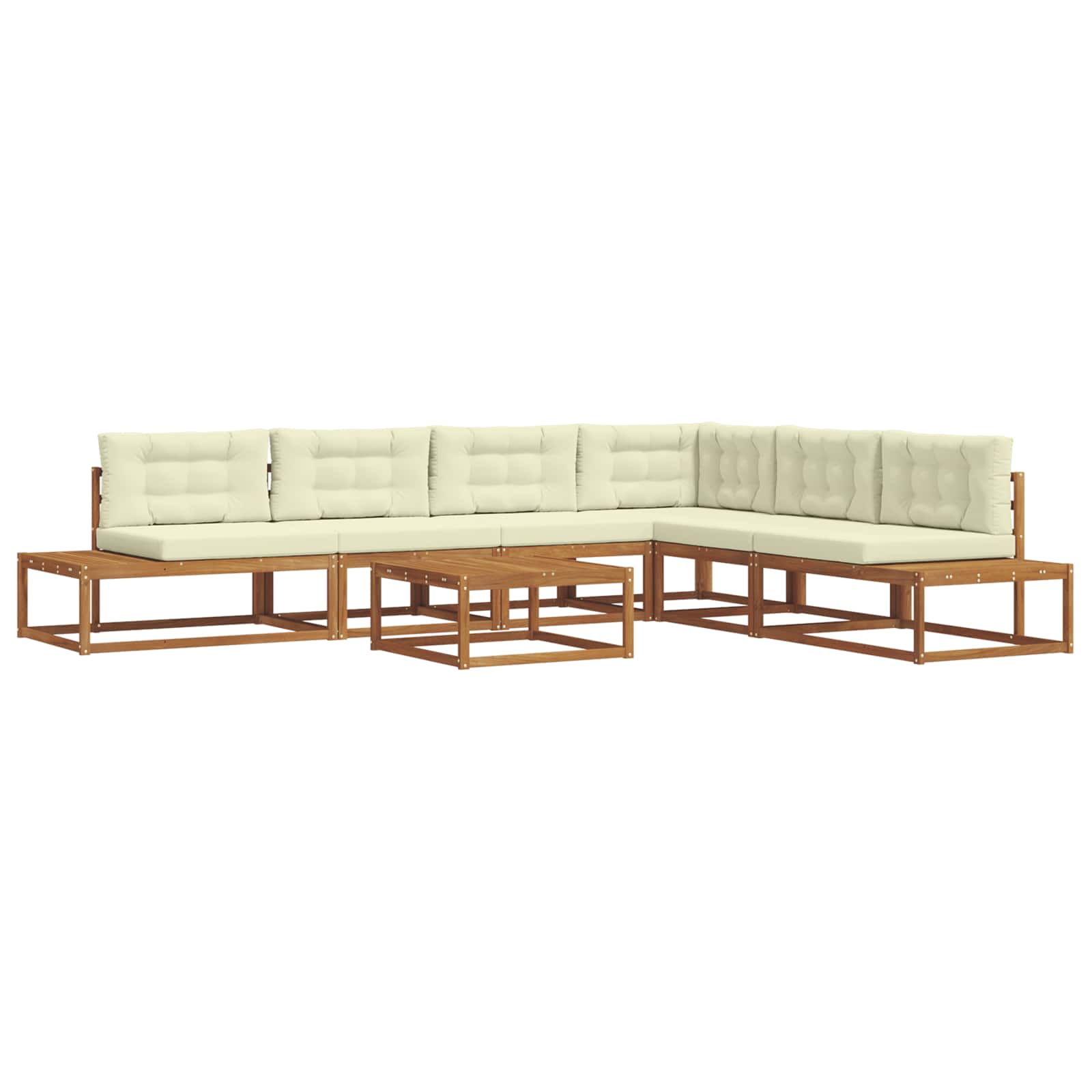 Outdoor-Sofagarnitur Natur und Creme