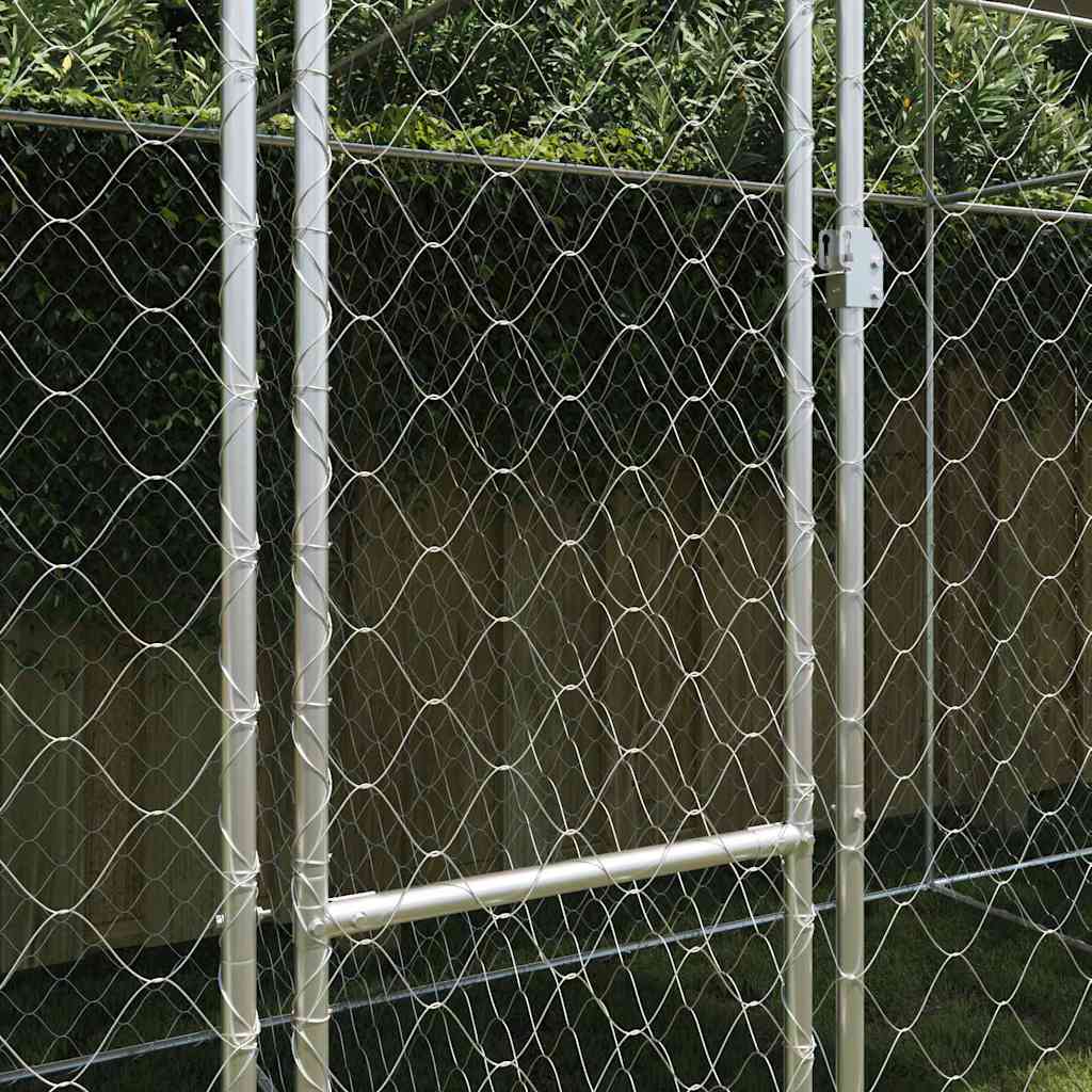 Hundekäfig Silber 600 x 200 x 256 cm Verzinkter Stahl
