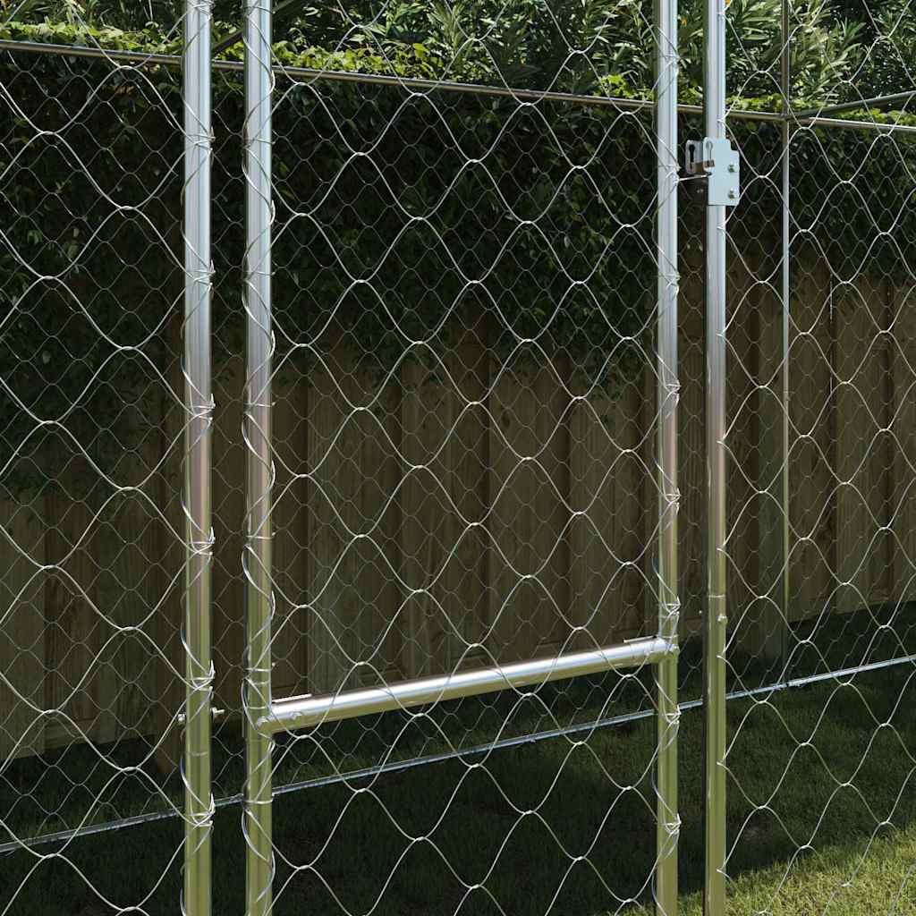Hundekäfig Silber 800 x 200 x 256 cm Verzinkter Stahl