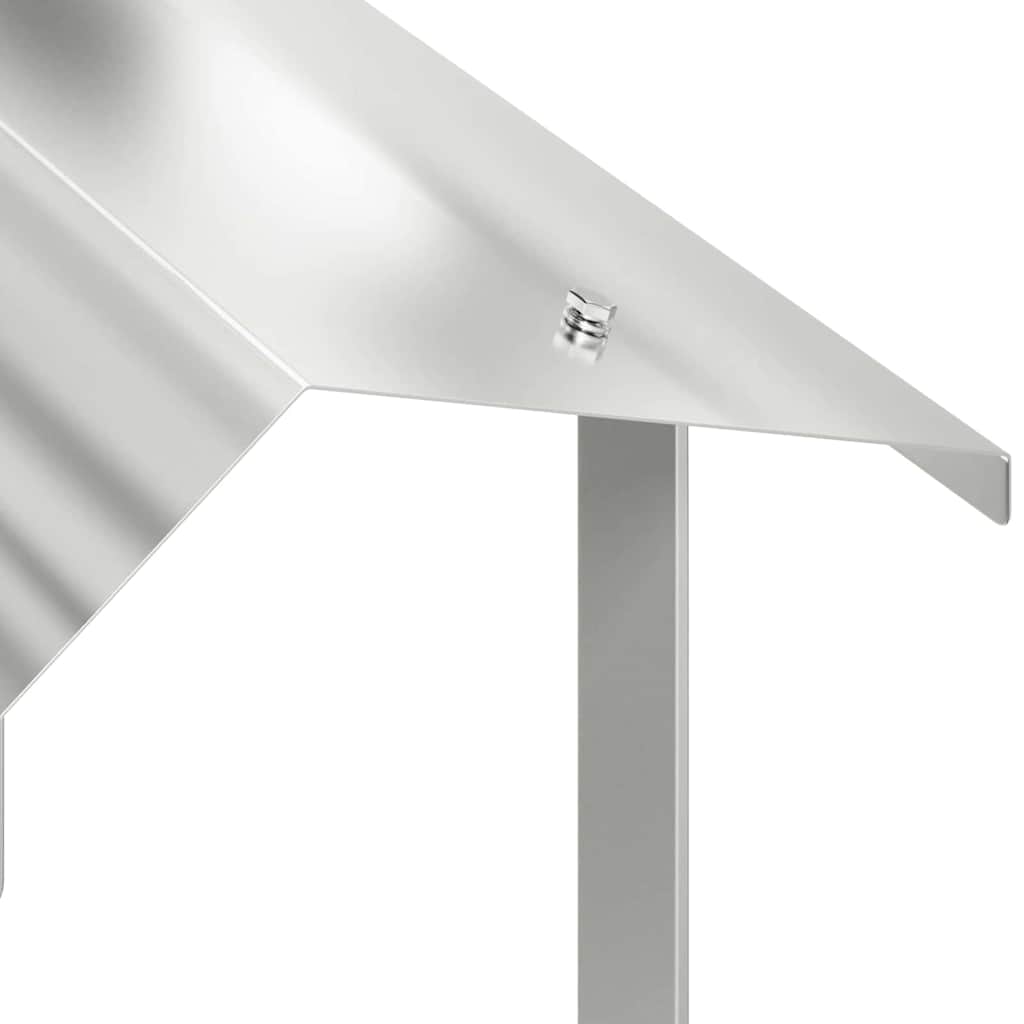 Kaminhaube Silber 40 x 40 x 37,5 cm Edelstahl
