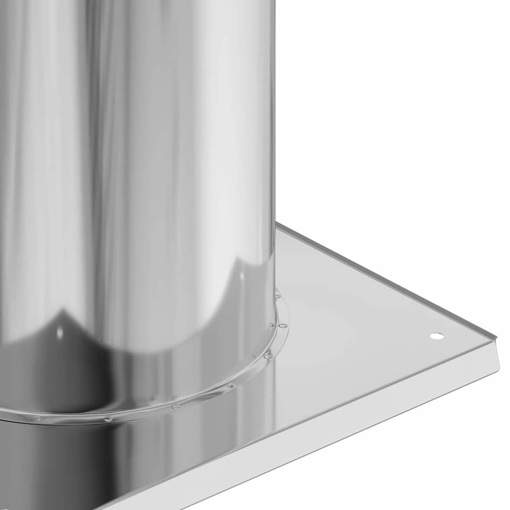 Kamin Kopf Erweiterung Silber 29 x 29 x 50 cm Edelstahl