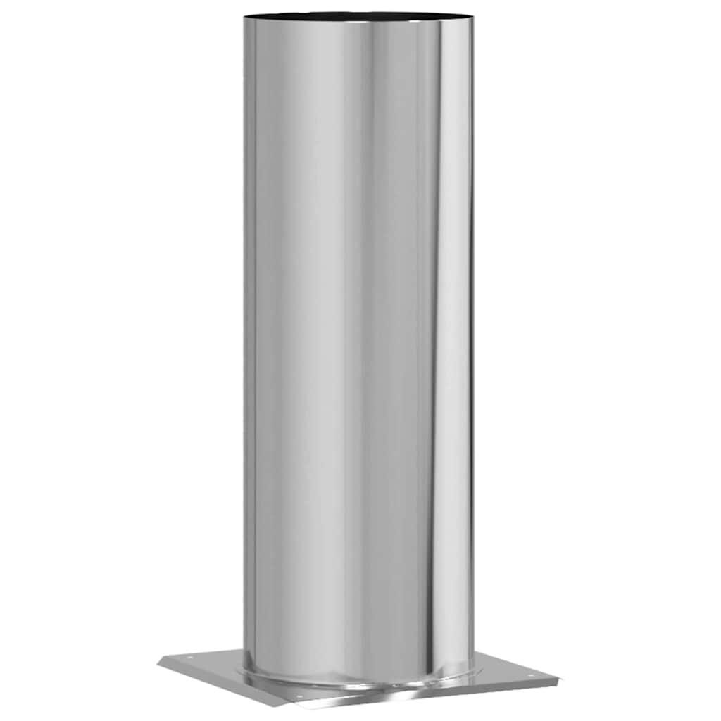 Kamin Kopf Erweiterung Silber 29 x 29 x 50 cm Edelstahl