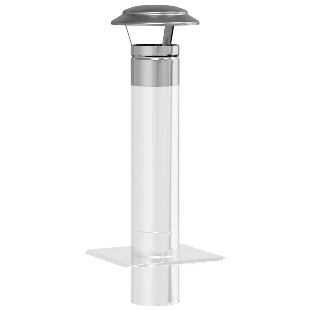 Regenabdeckung Schornstein Silber 20 x 20 x 18 cm Edelstahl