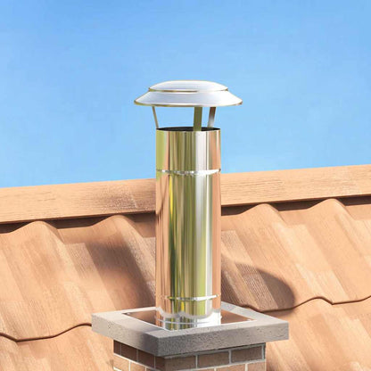 Regenabdeckung Schornstein Silber 25 x 25 x 20 cm Edelstahl