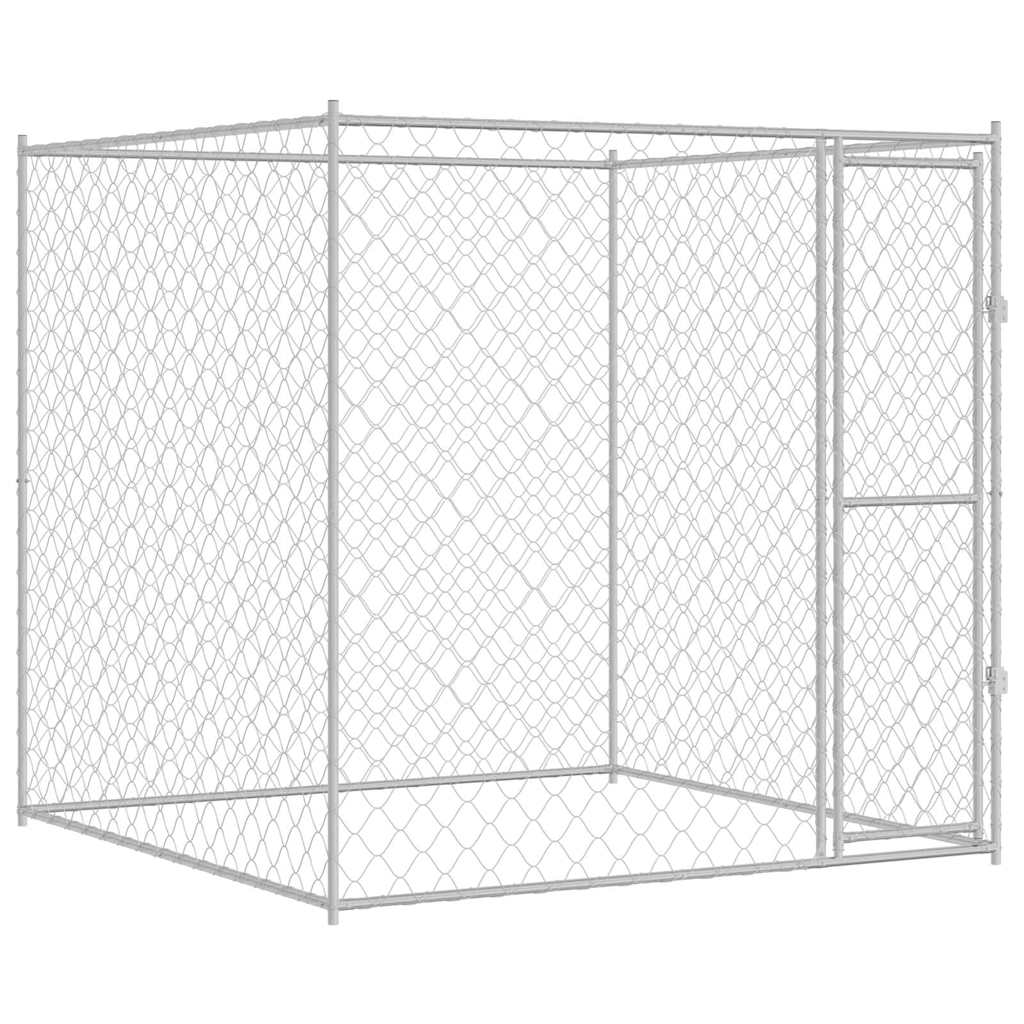 Hundekäfig Silber 200 x 200 x 200 cm Verzinkter Stahl