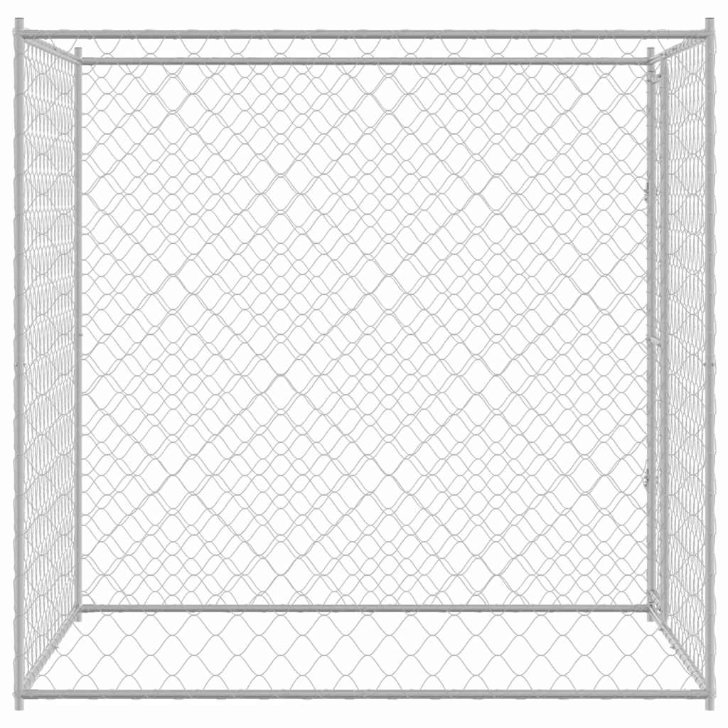Hundekäfig Silber 200 x 200 x 200 cm Verzinkter Stahl